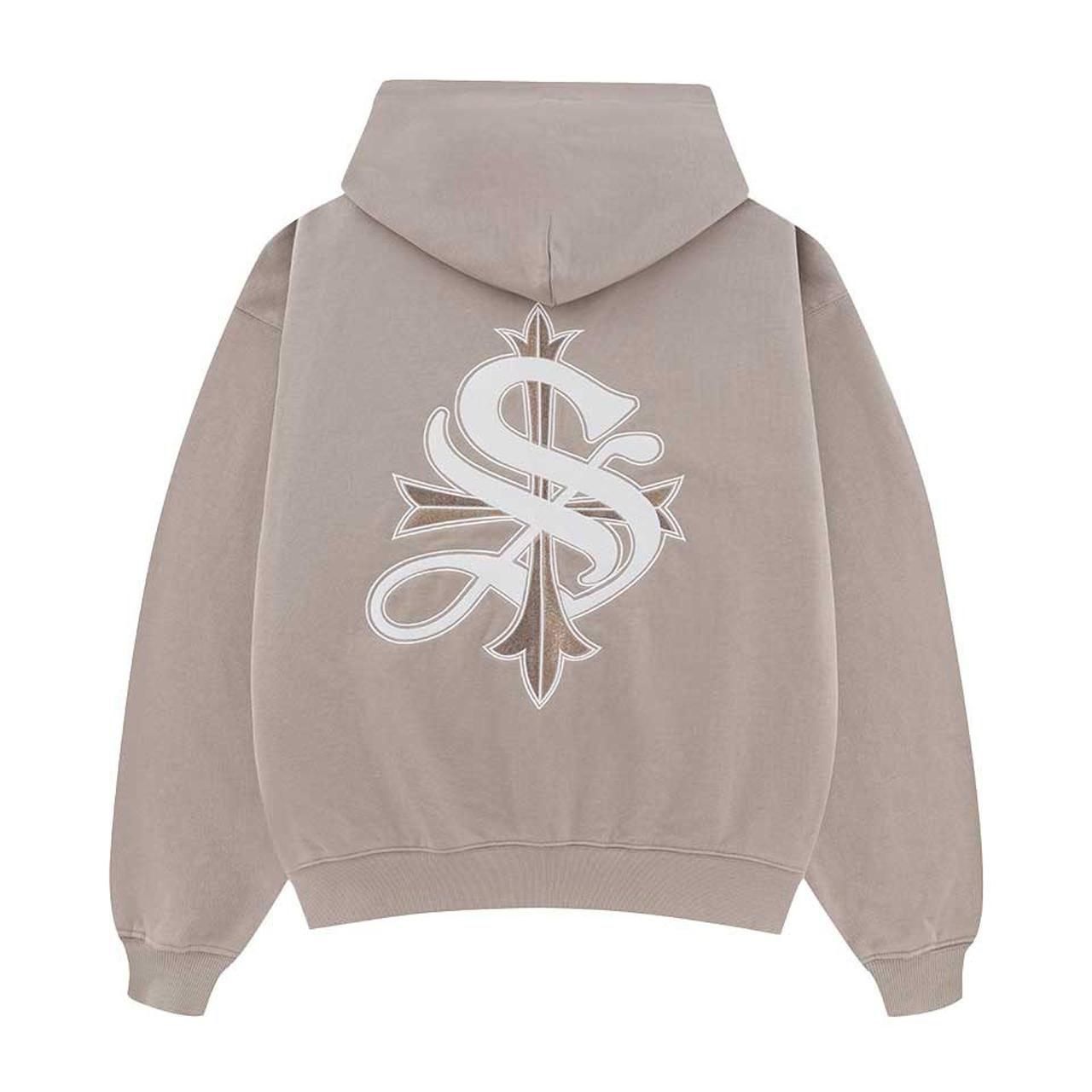 <img class='new_mark_img1' src='https://img.shop-pro.jp/img/new/icons5.gif' style='border:none;display:inline;margin:0px;padding:0px;width:auto;' />30%OFF SUPPLIER (ץ饤䡼)2-Tone Rhinestone Cross Zip Hoodie Beige