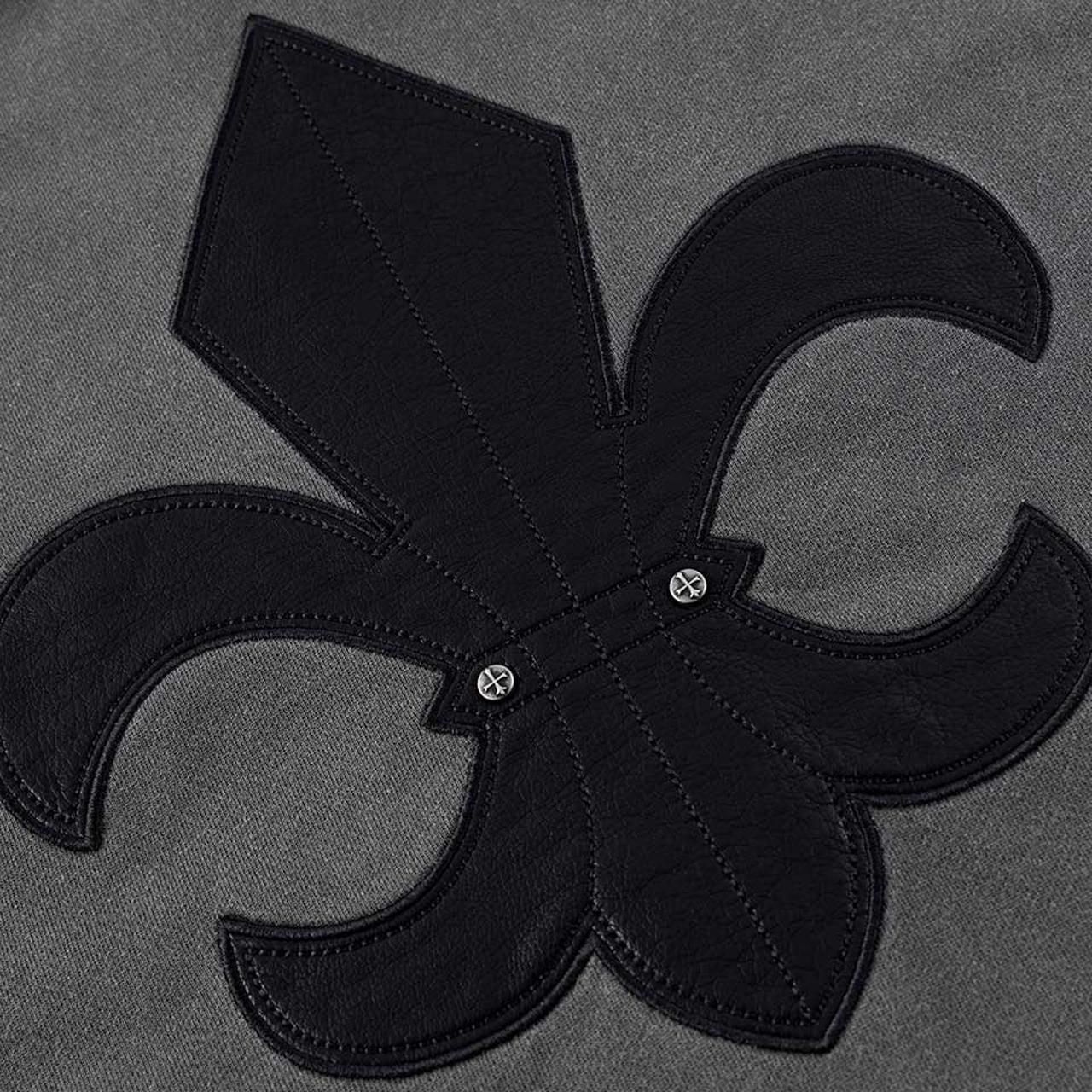 <img class='new_mark_img1' src='https://img.shop-pro.jp/img/new/icons5.gif' style='border:none;display:inline;margin:0px;padding:0px;width:auto;' />50%OFF SUPPLIER (ץ饤䡼)Fleur Leather Patch Zip Hoodie Black