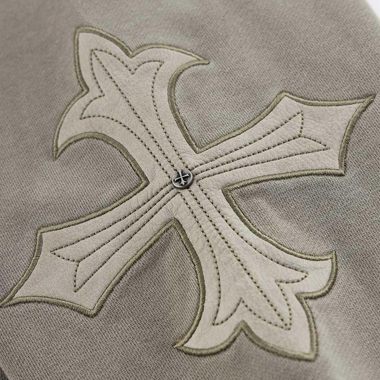 <img class='new_mark_img1' src='https://img.shop-pro.jp/img/new/icons5.gif' style='border:none;display:inline;margin:0px;padding:0px;width:auto;' />50%OFF SUPPLIER (ץ饤䡼)Fleur Leather Patch Zip Hoodie Beige