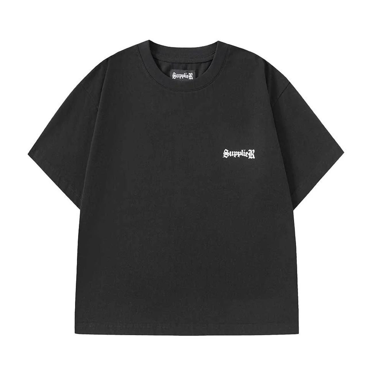 <img class='new_mark_img1' src='https://img.shop-pro.jp/img/new/icons5.gif' style='border:none;display:inline;margin:0px;padding:0px;width:auto;' />40%OFF SUPPLIER (ץ饤䡼)2-Tone Rhinestone Cross Tee Black