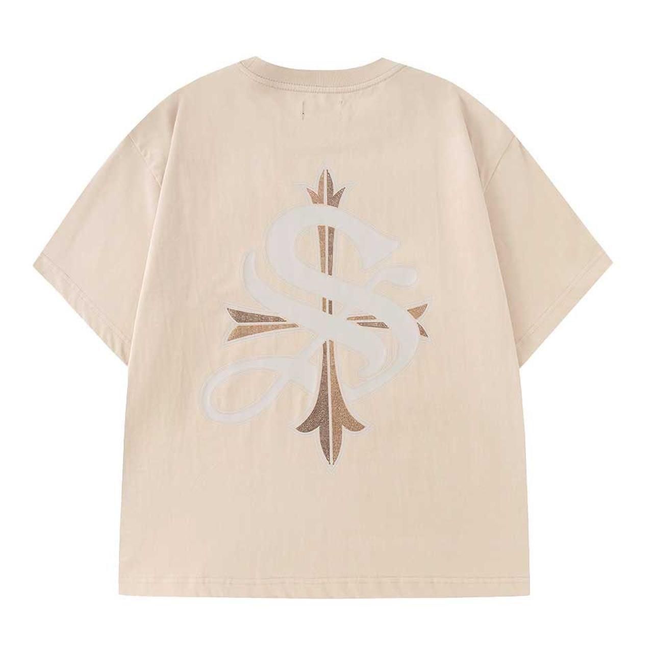 <img class='new_mark_img1' src='https://img.shop-pro.jp/img/new/icons5.gif' style='border:none;display:inline;margin:0px;padding:0px;width:auto;' />20%OFF SUPPLIER (ץ饤䡼)2-Tone Rhinestone Cross Tee Beige