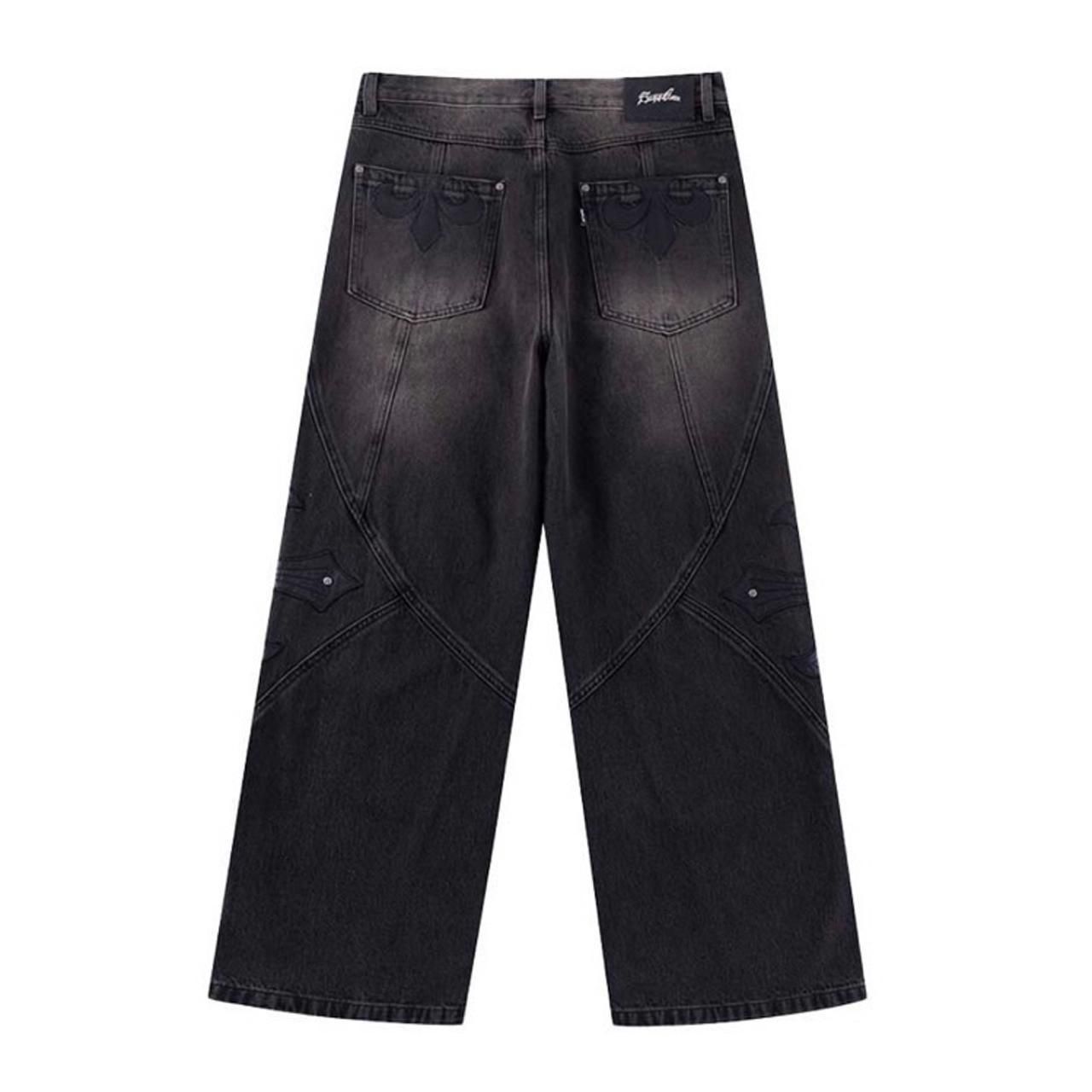 <img class='new_mark_img1' src='https://img.shop-pro.jp/img/new/icons5.gif' style='border:none;display:inline;margin:0px;padding:0px;width:auto;' />SUPPLIER (ץ饤䡼)Cross Leather Patch Baggy Denim Pants Black
