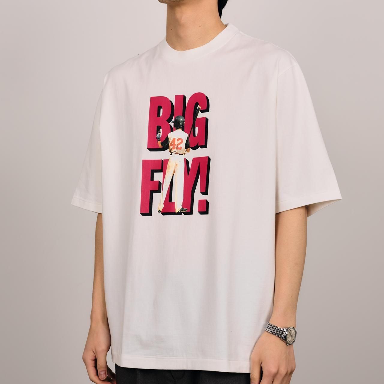 marka (ޡ)Tee S/S Yuji Takeuchi "forty two" WHITE -40/2 COTTON CIRCULAR KNIT-