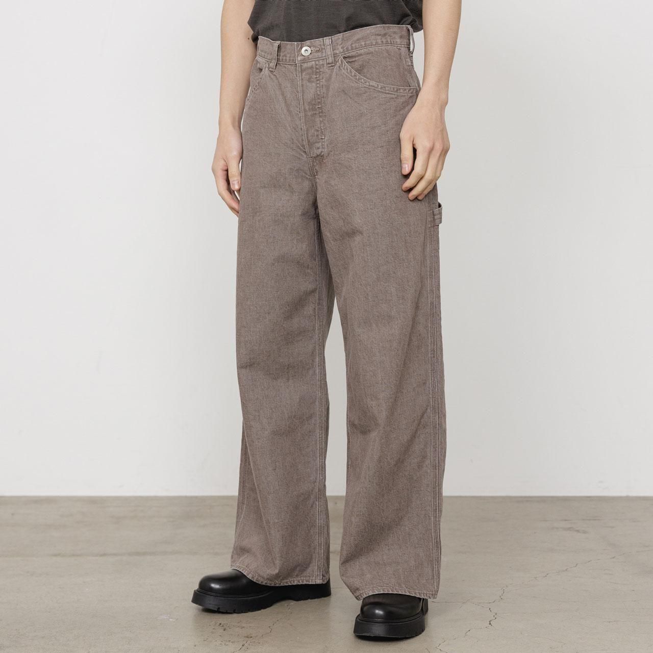 <img class='new_mark_img1' src='https://img.shop-pro.jp/img/new/icons5.gif' style='border:none;display:inline;margin:0px;padding:0px;width:auto;' />marka (マーカ)｜WIDE PAINTER PANTS BROWN -ORGANIC COTTON 10oz DENIM-