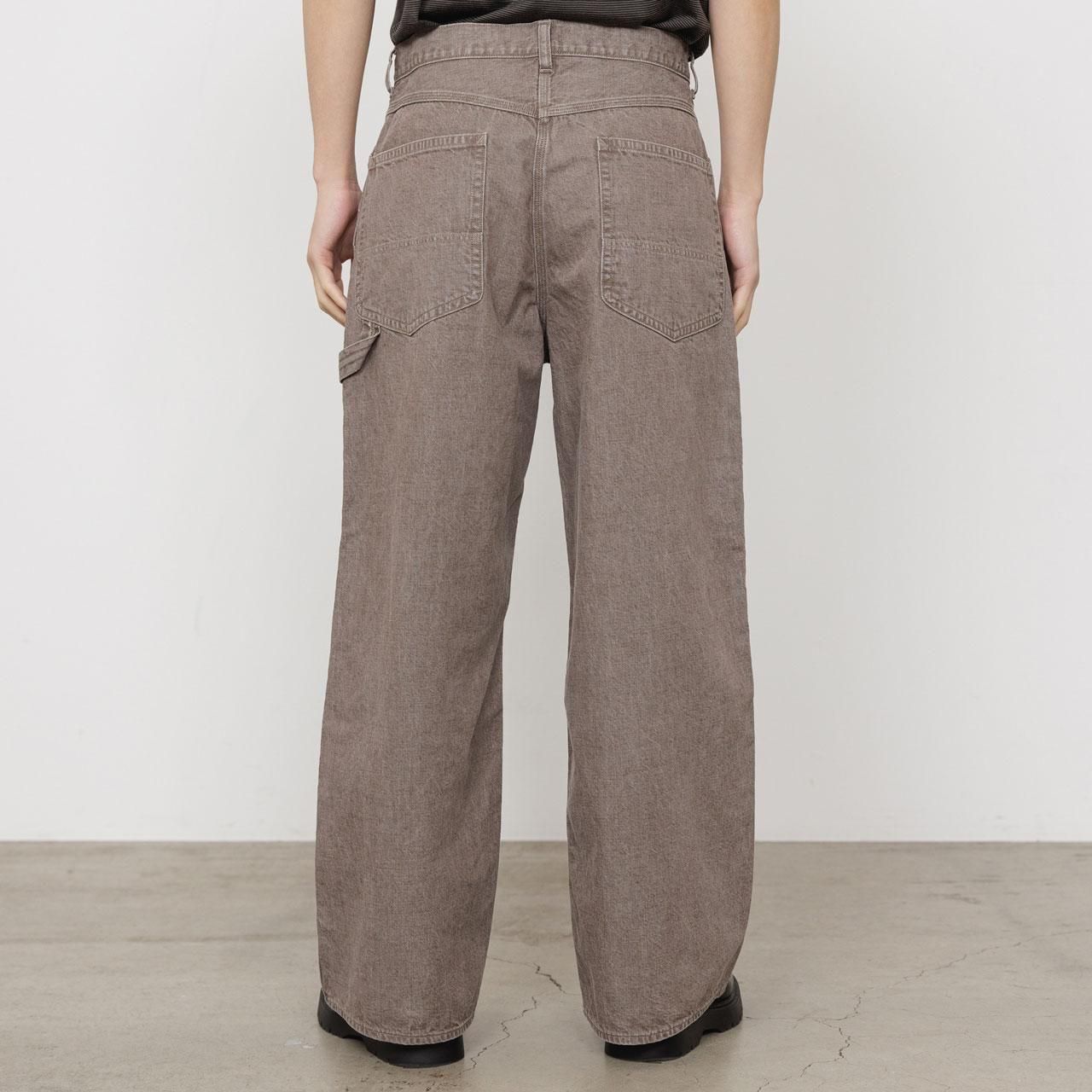 <img class='new_mark_img1' src='https://img.shop-pro.jp/img/new/icons5.gif' style='border:none;display:inline;margin:0px;padding:0px;width:auto;' />marka (マーカ)｜WIDE PAINTER PANTS BROWN -ORGANIC COTTON 10oz DENIM-