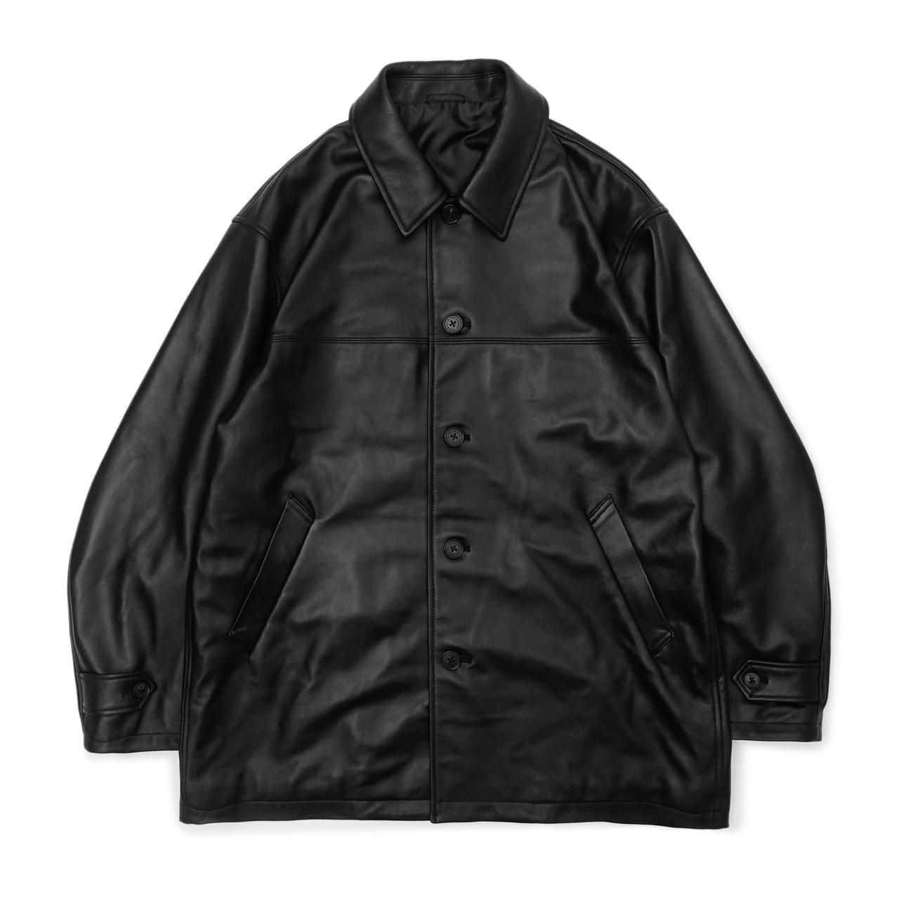 ͽ UNIVERSAL PRODUCTS (˥Сץ)LEATHER CAR COAT BLACK