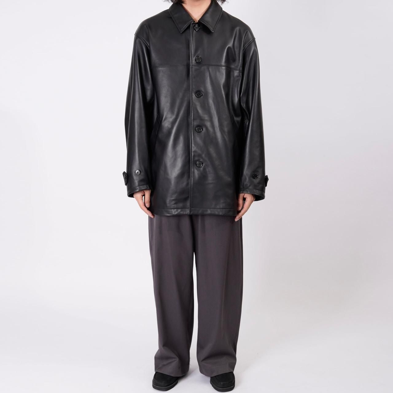 ͽ UNIVERSAL PRODUCTS (˥Сץ)LEATHER CAR COAT BLACK