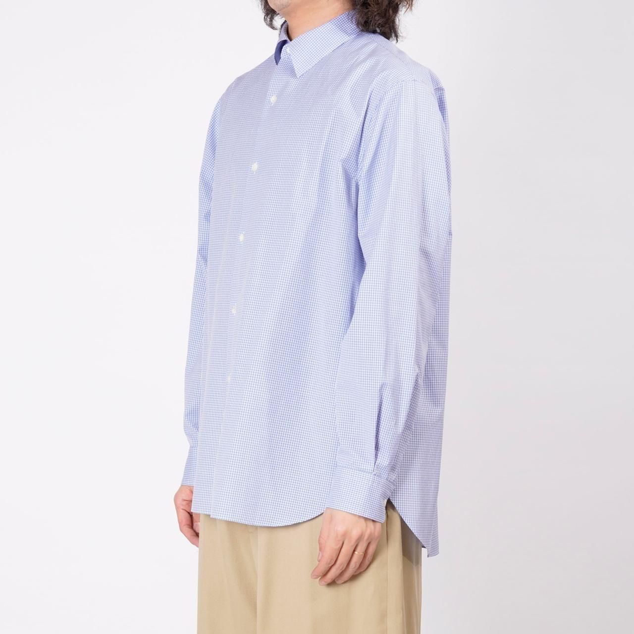 ͽ UNIVERSAL PRODUCTS (˥Сץ)CANCLINI FRENCH FRONT L/S SHIRTS BLUE