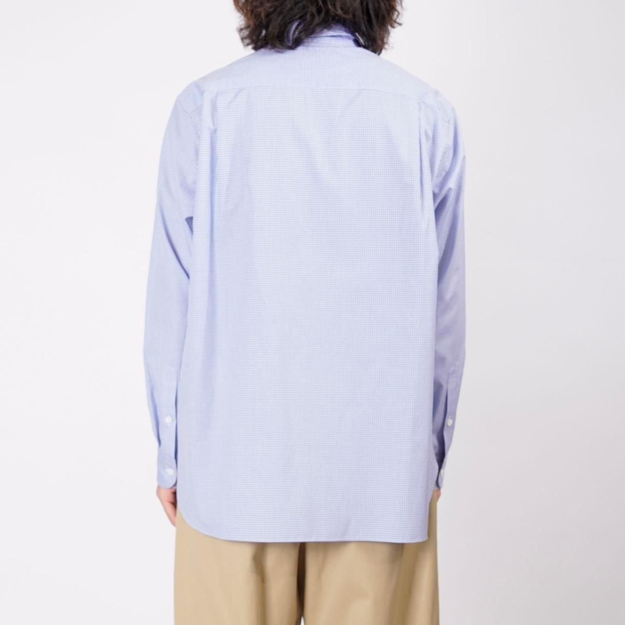 ͽ UNIVERSAL PRODUCTS (˥Сץ)CANCLINI FRENCH FRONT L/S SHIRTS BLUE