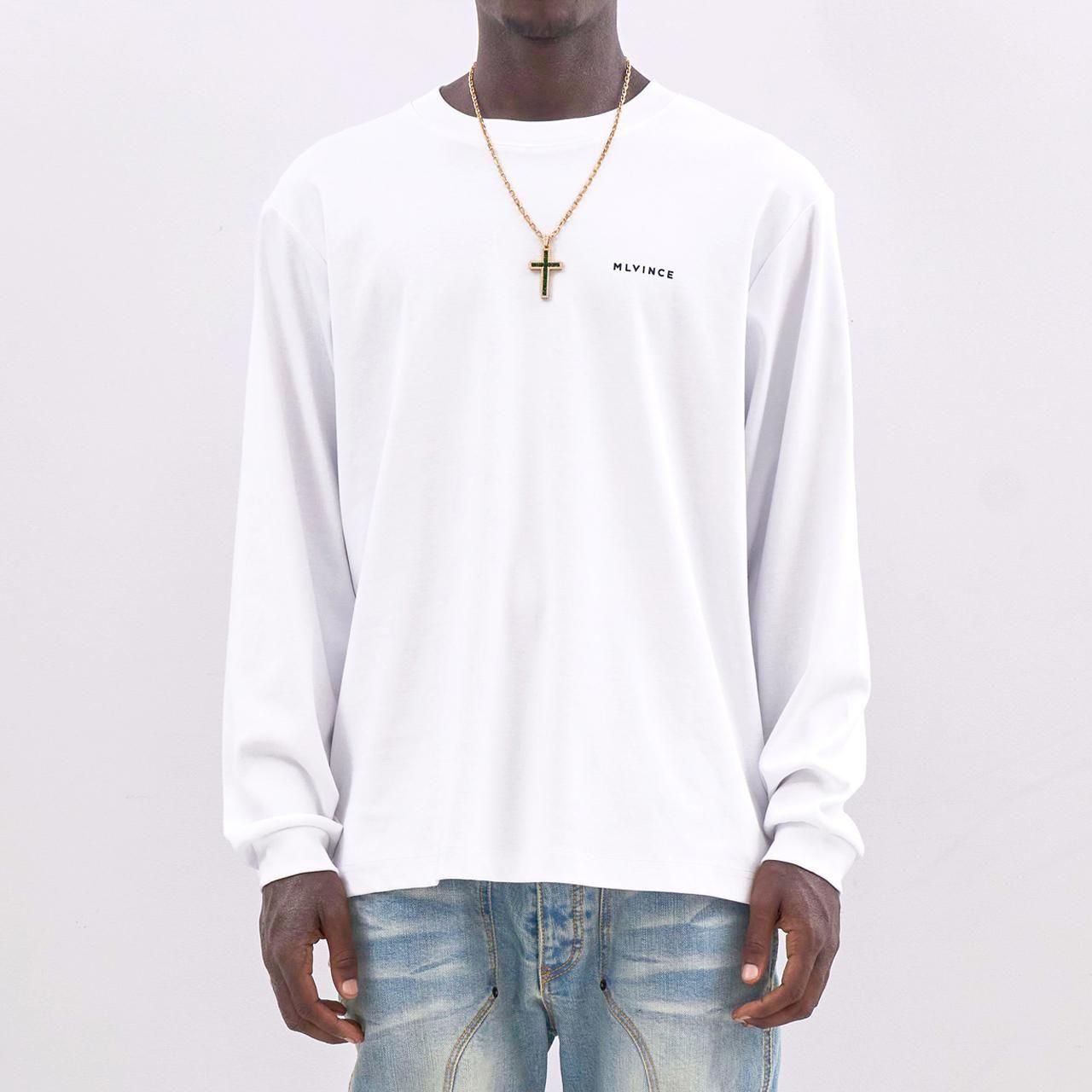 <img class='new_mark_img1' src='https://img.shop-pro.jp/img/new/icons5.gif' style='border:none;display:inline;margin:0px;padding:0px;width:auto;' />MLVINCE () | CLASSIC LOGO L/S TEE WHITE