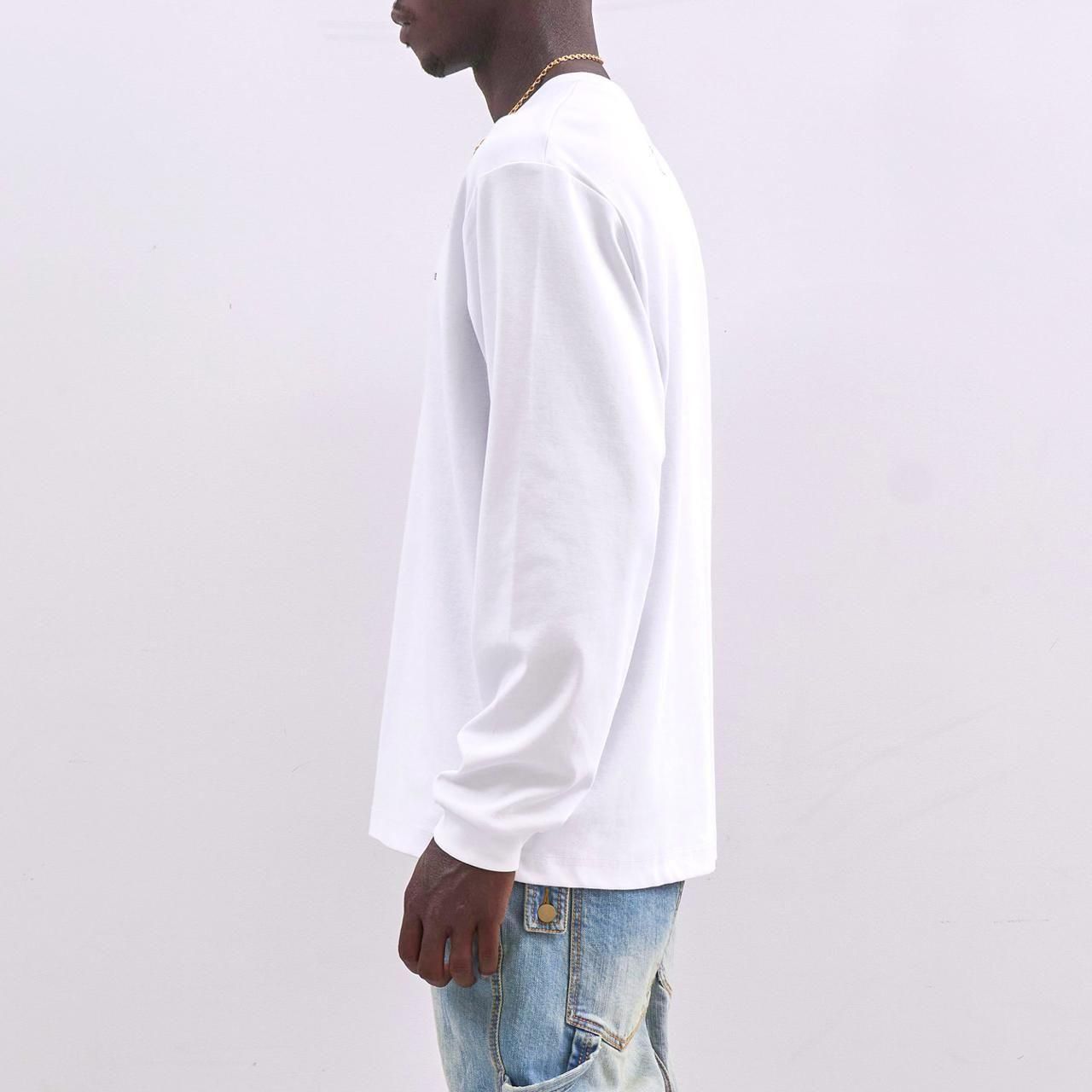 <img class='new_mark_img1' src='https://img.shop-pro.jp/img/new/icons5.gif' style='border:none;display:inline;margin:0px;padding:0px;width:auto;' />MLVINCE () | CLASSIC LOGO L/S TEE WHITE