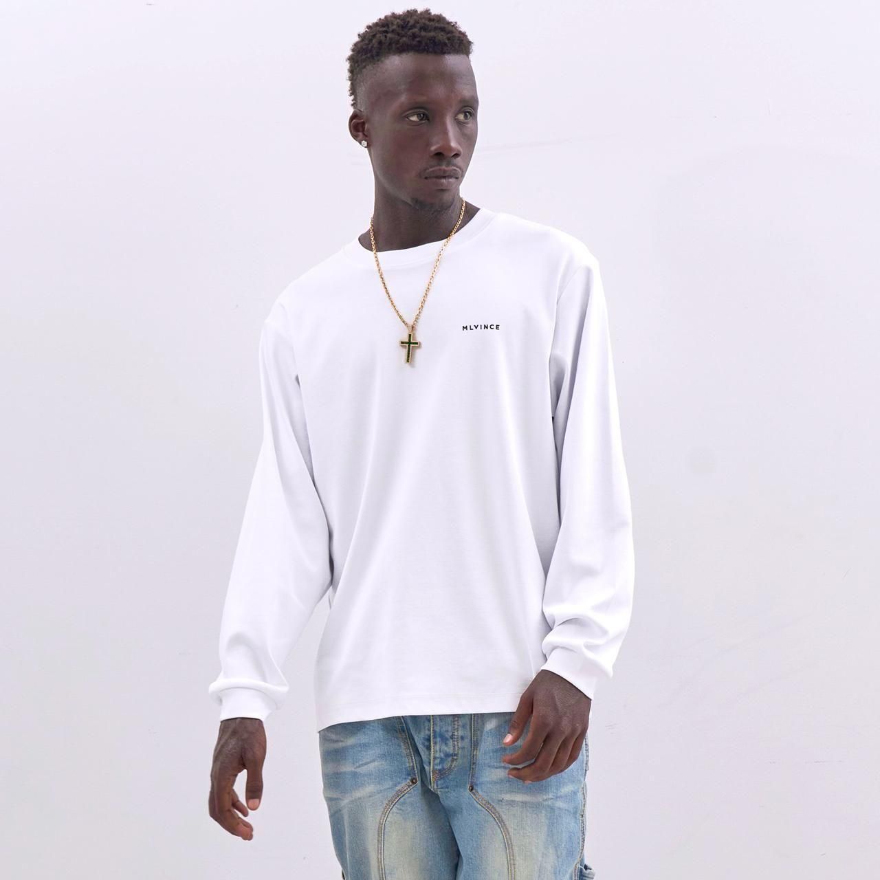 <img class='new_mark_img1' src='https://img.shop-pro.jp/img/new/icons5.gif' style='border:none;display:inline;margin:0px;padding:0px;width:auto;' />MLVINCE () | CLASSIC LOGO L/S TEE WHITE
