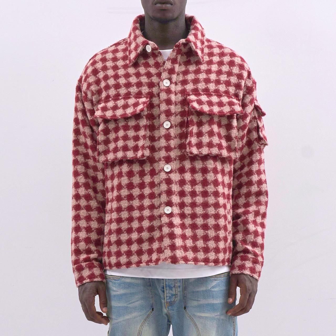 <img class='new_mark_img1' src='https://img.shop-pro.jp/img/new/icons5.gif' style='border:none;display:inline;margin:0px;padding:0px;width:auto;' />MLVINCE () |  MILITARY CHECK JACKET RED