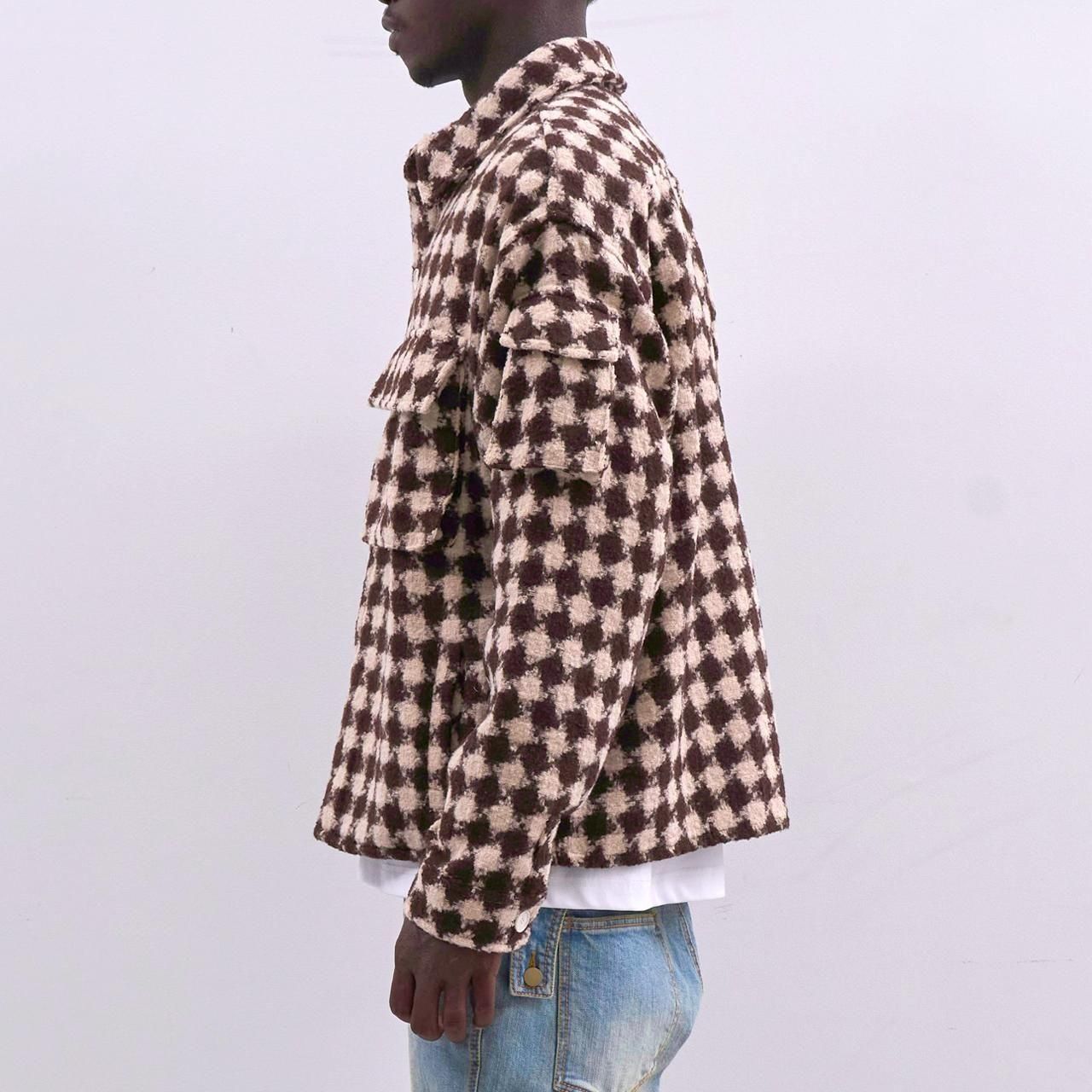 <img class='new_mark_img1' src='https://img.shop-pro.jp/img/new/icons5.gif' style='border:none;display:inline;margin:0px;padding:0px;width:auto;' />MLVINCE () |  MILITARY CHECK JACKET BROWN