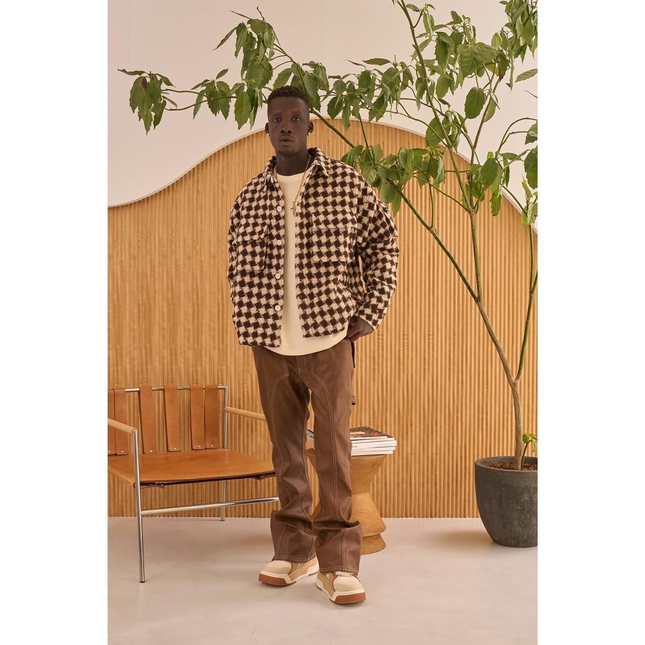 <img class='new_mark_img1' src='https://img.shop-pro.jp/img/new/icons5.gif' style='border:none;display:inline;margin:0px;padding:0px;width:auto;' />MLVINCE () |  MILITARY CHECK JACKET BROWN