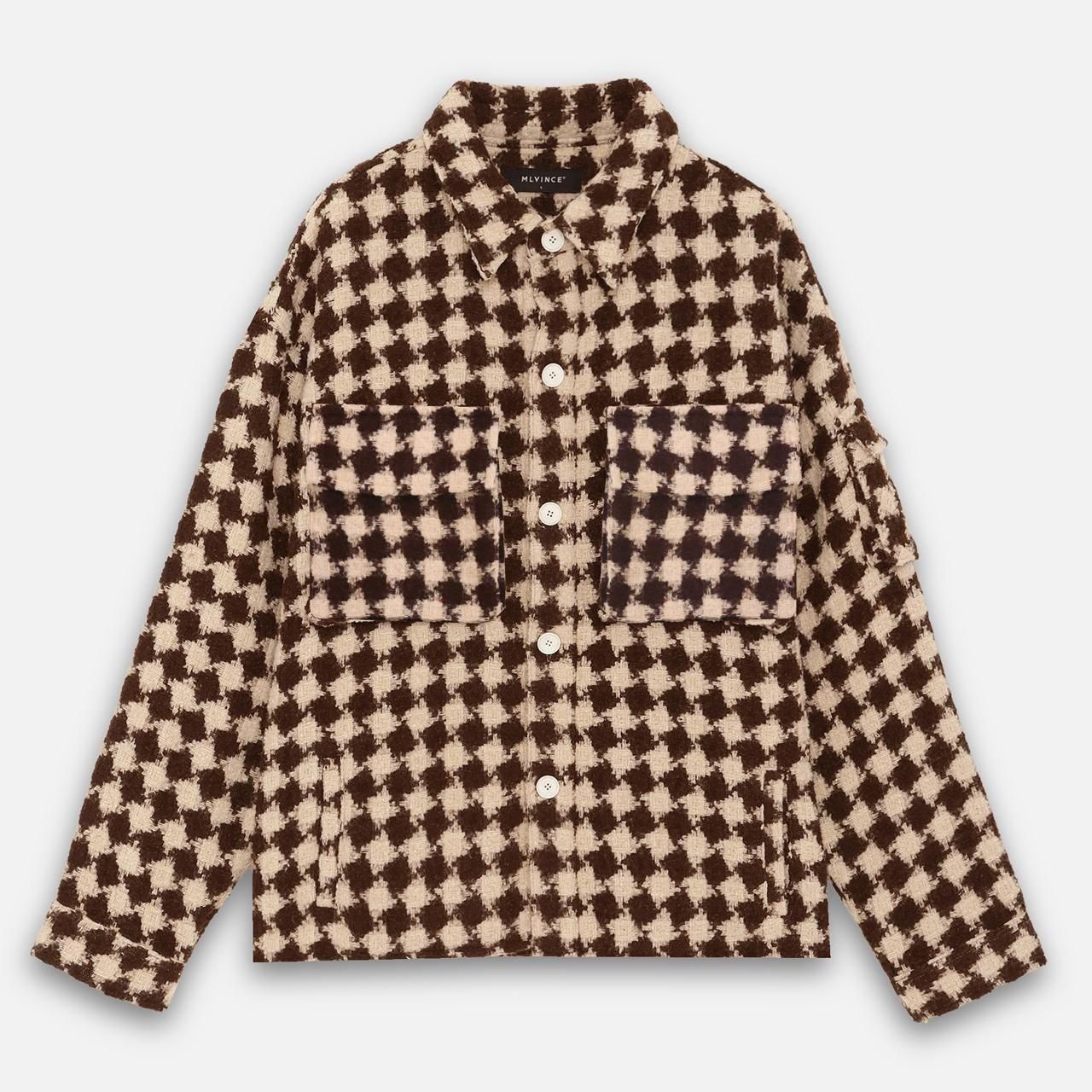 <img class='new_mark_img1' src='https://img.shop-pro.jp/img/new/icons5.gif' style='border:none;display:inline;margin:0px;padding:0px;width:auto;' />MLVINCE () |  MILITARY CHECK JACKET BROWN