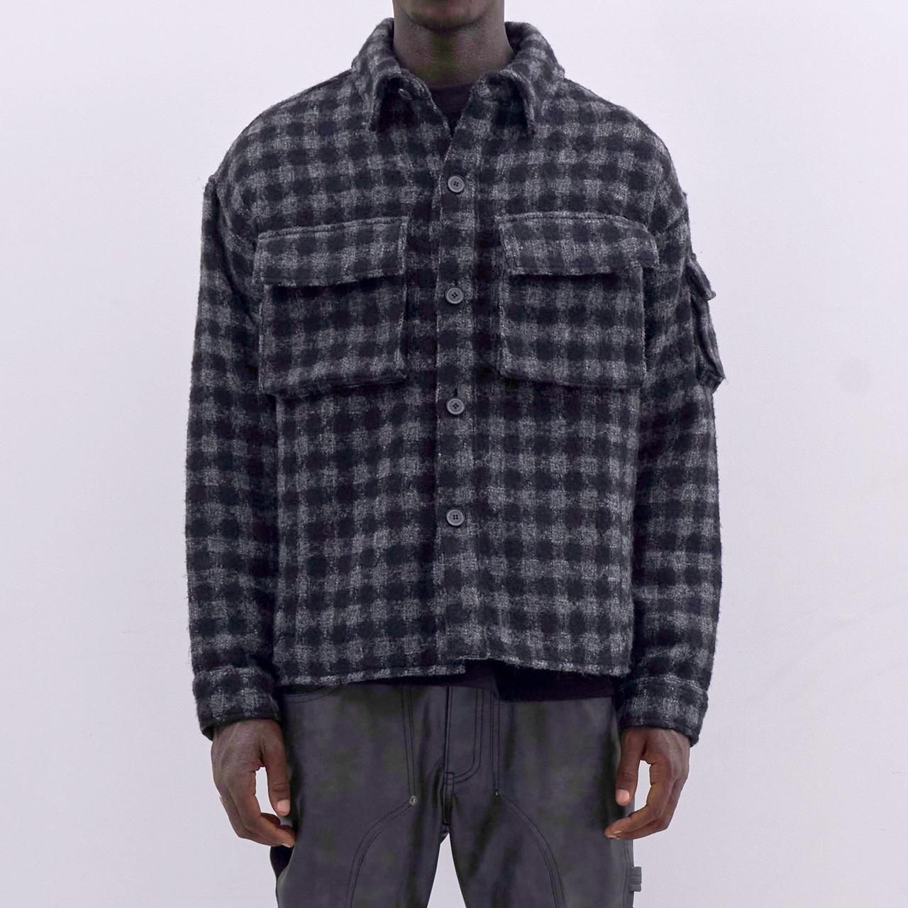 <img class='new_mark_img1' src='https://img.shop-pro.jp/img/new/icons5.gif' style='border:none;display:inline;margin:0px;padding:0px;width:auto;' />MLVINCE () |  MILITARY CHECK JACKET BLACK