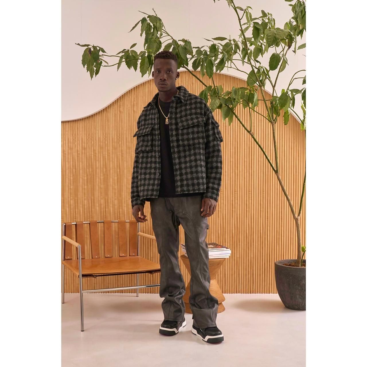 <img class='new_mark_img1' src='https://img.shop-pro.jp/img/new/icons5.gif' style='border:none;display:inline;margin:0px;padding:0px;width:auto;' />MLVINCE () |  MILITARY CHECK JACKET BLACK