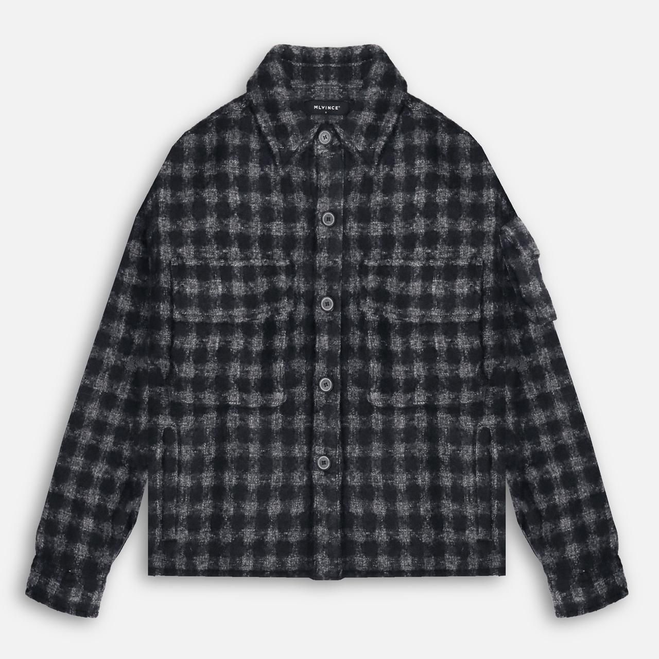 <img class='new_mark_img1' src='https://img.shop-pro.jp/img/new/icons5.gif' style='border:none;display:inline;margin:0px;padding:0px;width:auto;' />MLVINCE () |  MILITARY CHECK JACKET BLACK
