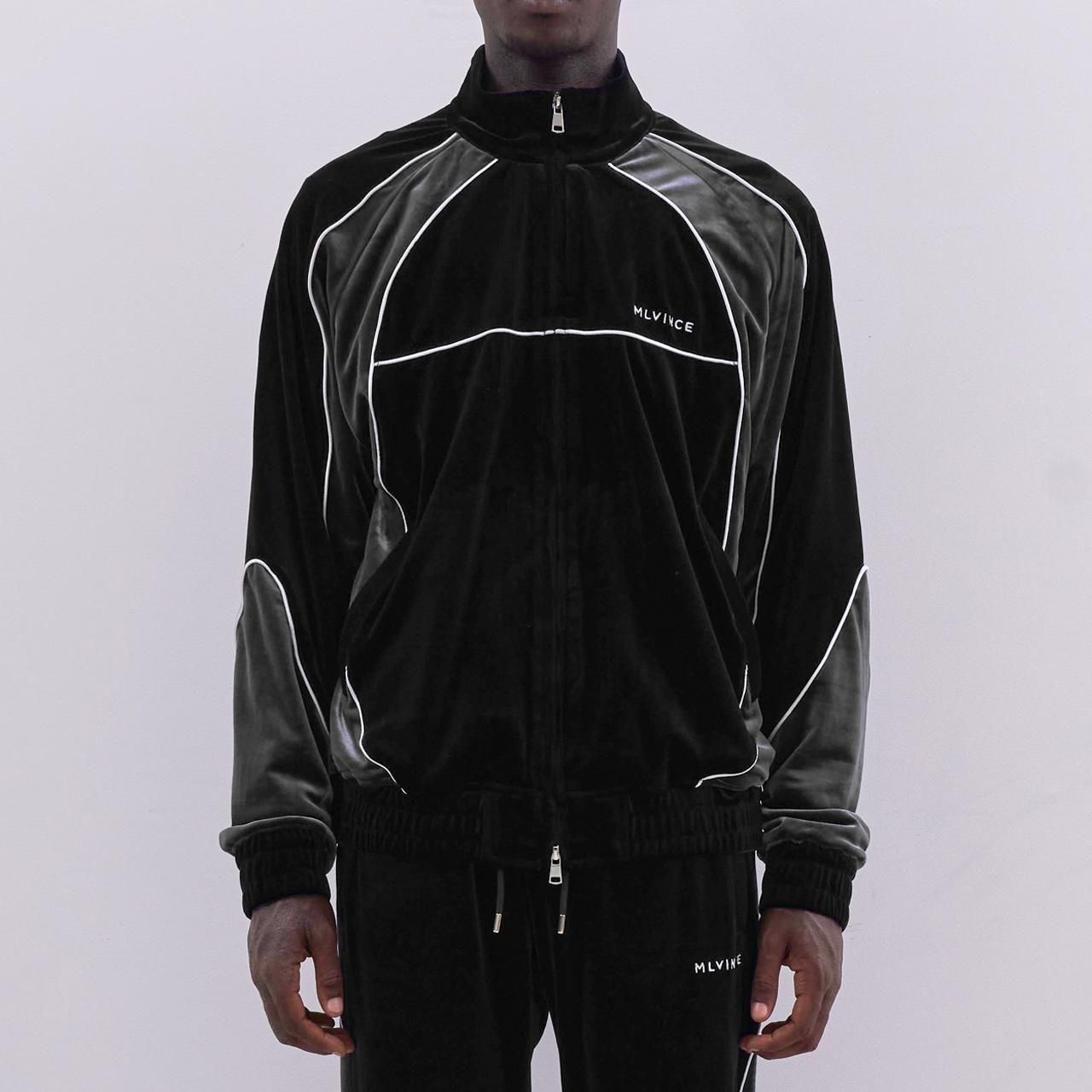 <img class='new_mark_img1' src='https://img.shop-pro.jp/img/new/icons5.gif' style='border:none;display:inline;margin:0px;padding:0px;width:auto;' />MLVINCE () |  VELOR TRACK JACKET BLACK