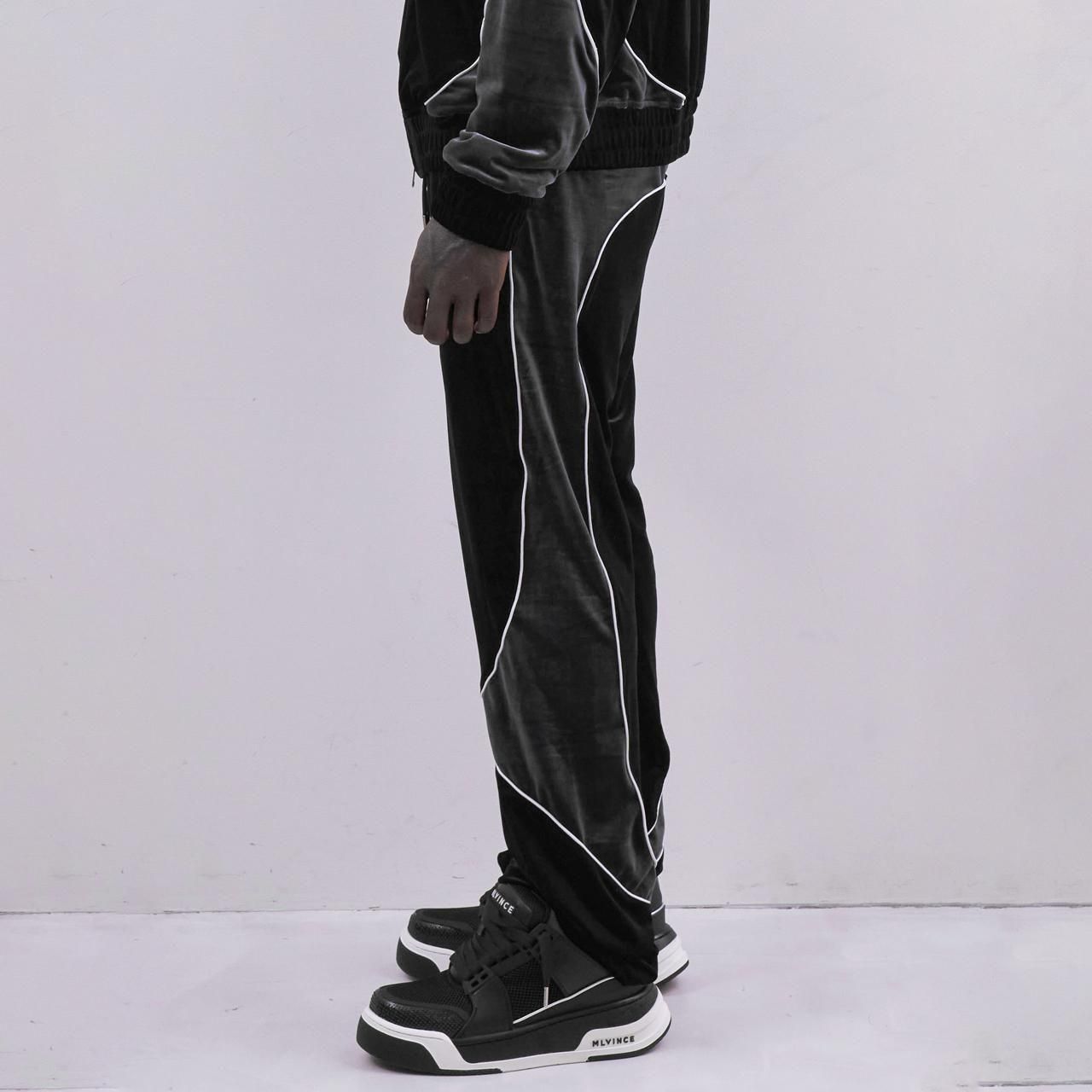 <img class='new_mark_img1' src='https://img.shop-pro.jp/img/new/icons5.gif' style='border:none;display:inline;margin:0px;padding:0px;width:auto;' />MLVINCE () |  VELOR TRACK PANTS BLACK