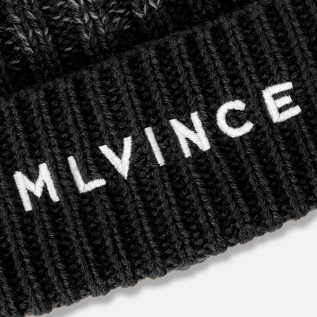 <img class='new_mark_img1' src='https://img.shop-pro.jp/img/new/icons5.gif' style='border:none;display:inline;margin:0px;padding:0px;width:auto;' />MLVINCE () |  CLASSIC LOGO RIBBED BEANIE BLACK