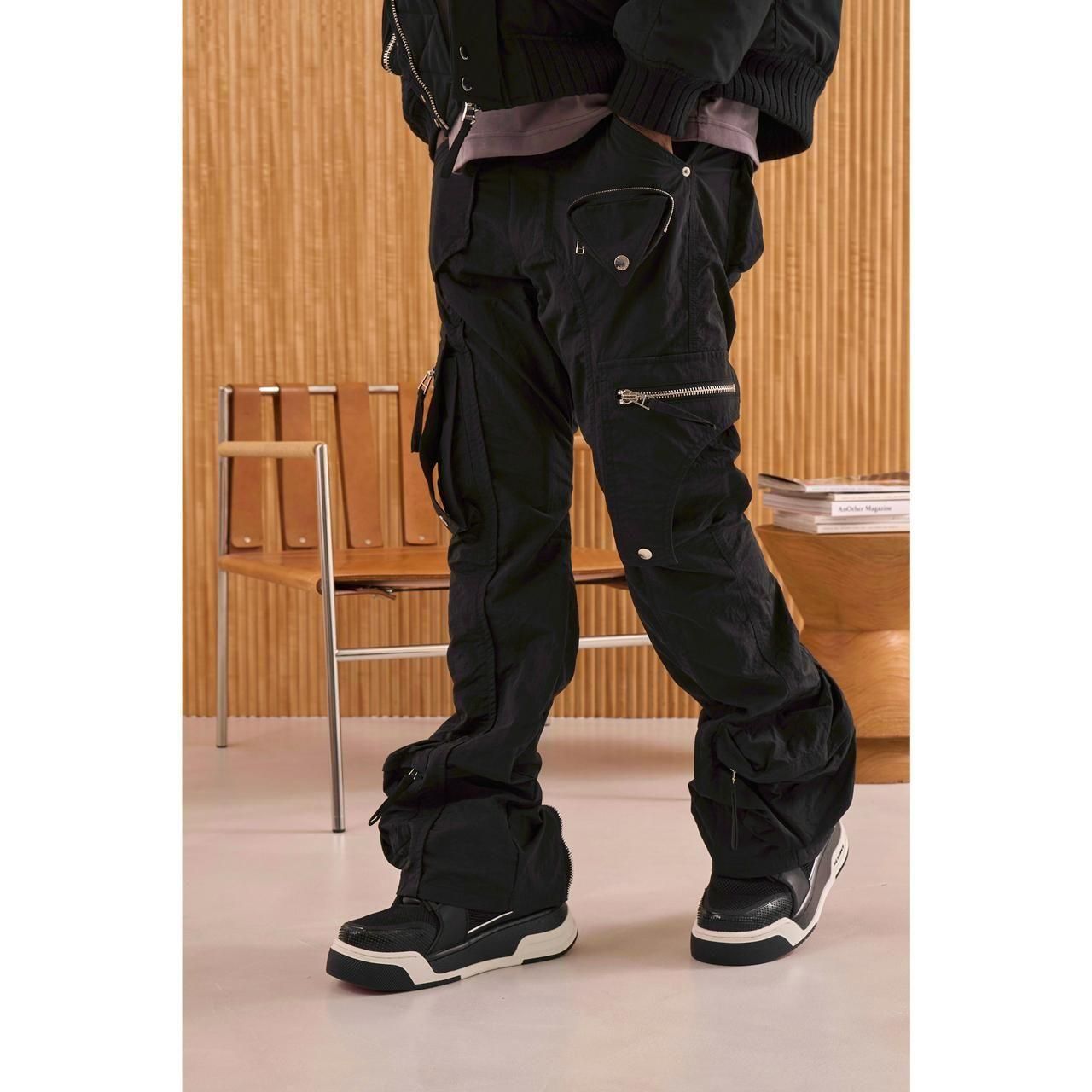 <img class='new_mark_img1' src='https://img.shop-pro.jp/img/new/icons5.gif' style='border:none;display:inline;margin:0px;padding:0px;width:auto;' />MLVINCE () |  NYLON HOLSTER CARGO PANTS BLACK