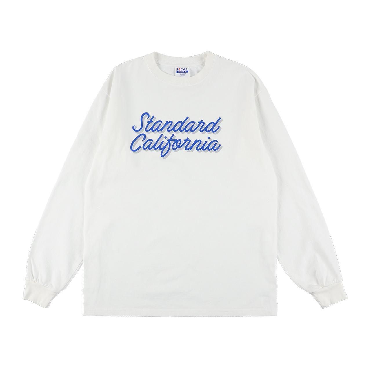 <img class='new_mark_img1' src='https://img.shop-pro.jp/img/new/icons5.gif' style='border:none;display:inline;margin:0px;padding:0px;width:auto;' />STANDARD CALIFORNIA ( ե˥)SD Heavyweight Modern Twist Signs Logo LS Tee White