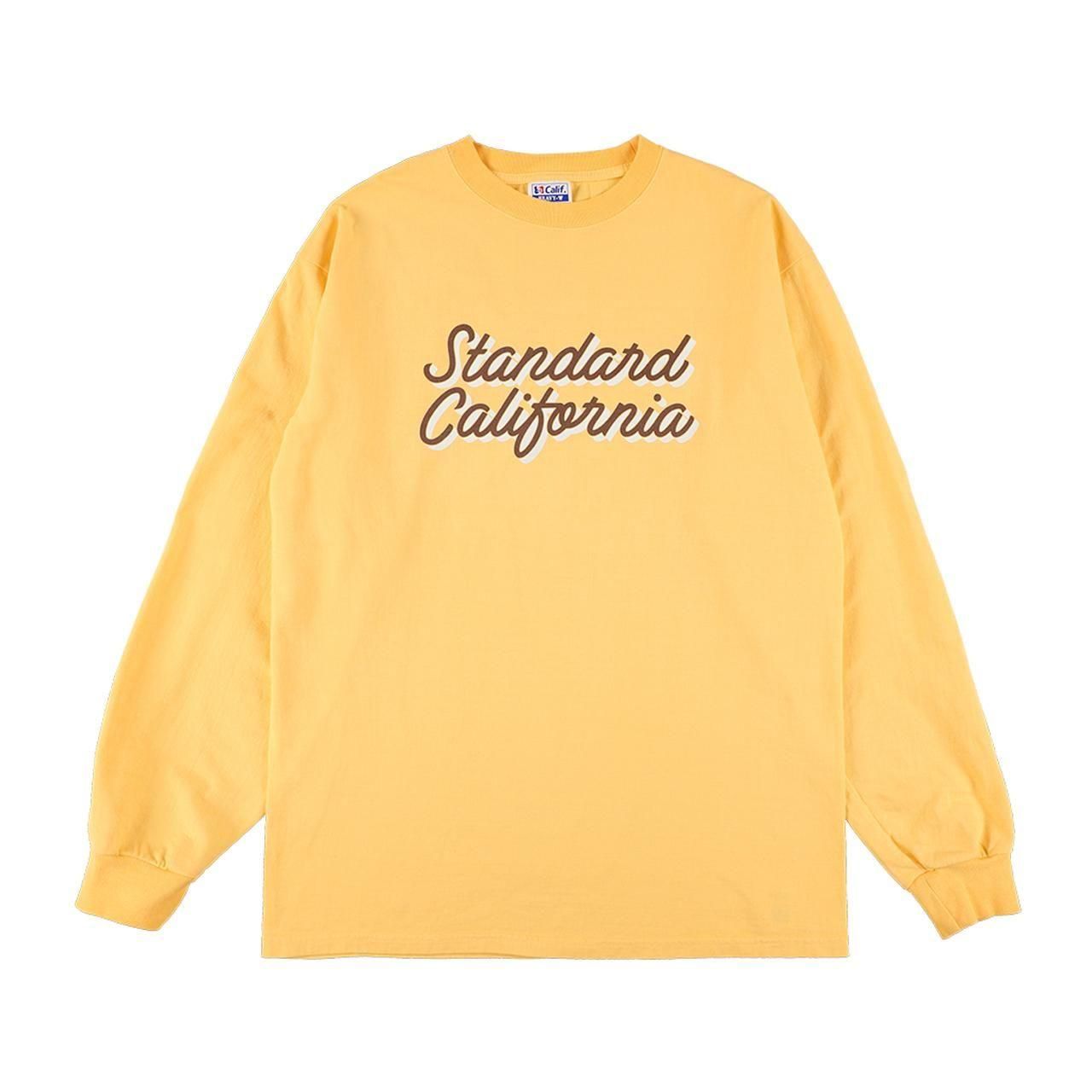 <img class='new_mark_img1' src='https://img.shop-pro.jp/img/new/icons5.gif' style='border:none;display:inline;margin:0px;padding:0px;width:auto;' />STANDARD CALIFORNIA ( ե˥)SD Heavyweight Modern Twist Signs Logo LS Tee Yellow