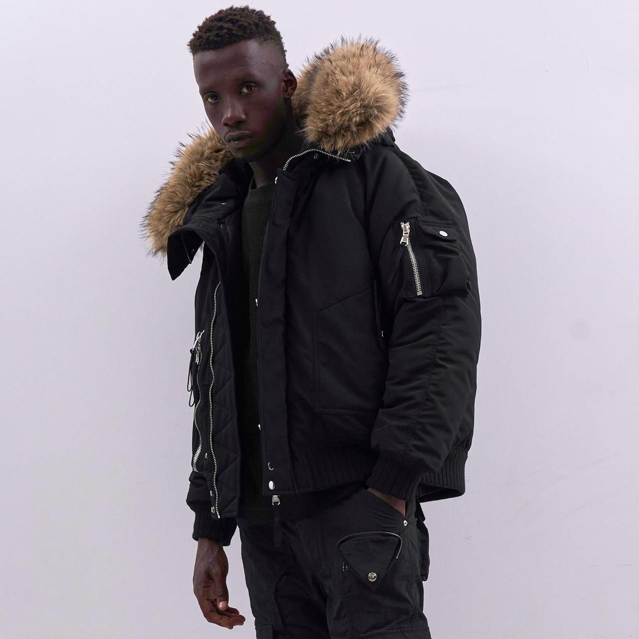 <img class='new_mark_img1' src='https://img.shop-pro.jp/img/new/icons5.gif' style='border:none;display:inline;margin:0px;padding:0px;width:auto;' />MLVINCE () |  N-2B JACKET BLACK