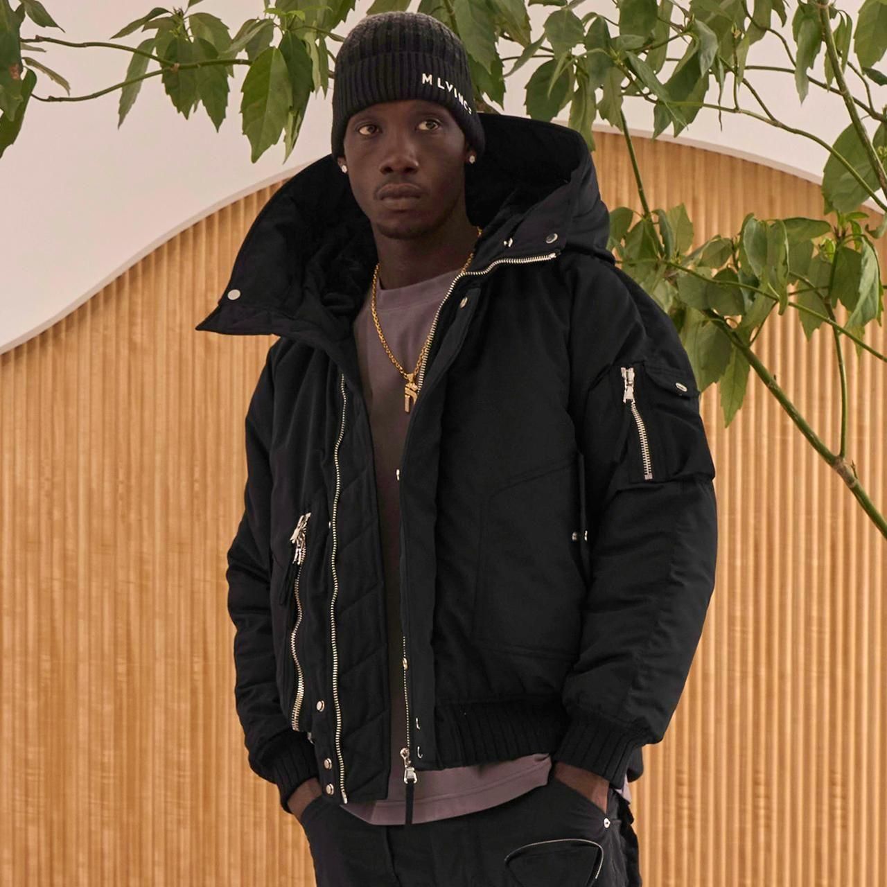 <img class='new_mark_img1' src='https://img.shop-pro.jp/img/new/icons5.gif' style='border:none;display:inline;margin:0px;padding:0px;width:auto;' />MLVINCE () |  N-2B JACKET BLACK