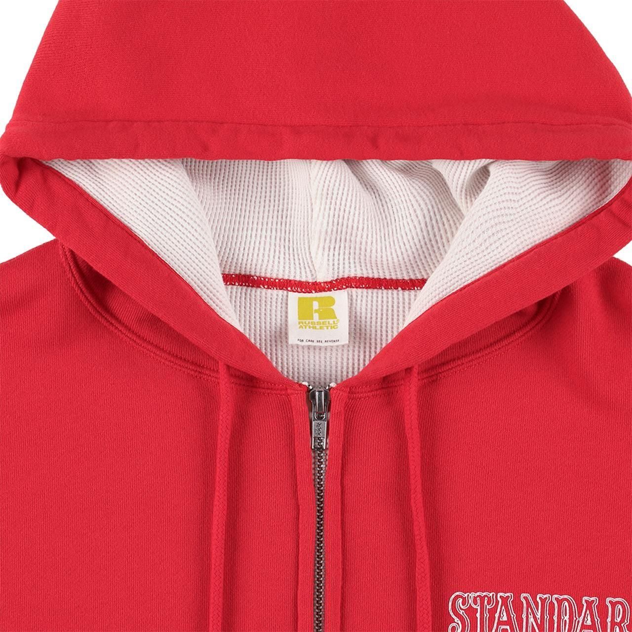 <img class='new_mark_img1' src='https://img.shop-pro.jp/img/new/icons5.gif' style='border:none;display:inline;margin:0px;padding:0px;width:auto;' />STANDARD CALIFORNIA ( ե˥)RUSSELL ATHLETIC / SD W Face Logo Zip Hood Sweat Red