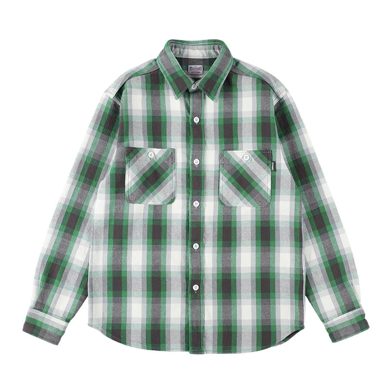 <img class='new_mark_img1' src='https://img.shop-pro.jp/img/new/icons5.gif' style='border:none;display:inline;margin:0px;padding:0px;width:auto;' />STANDARD CALIFORNIA ( ե˥)SD Heavy Flannel Check Shirt Green