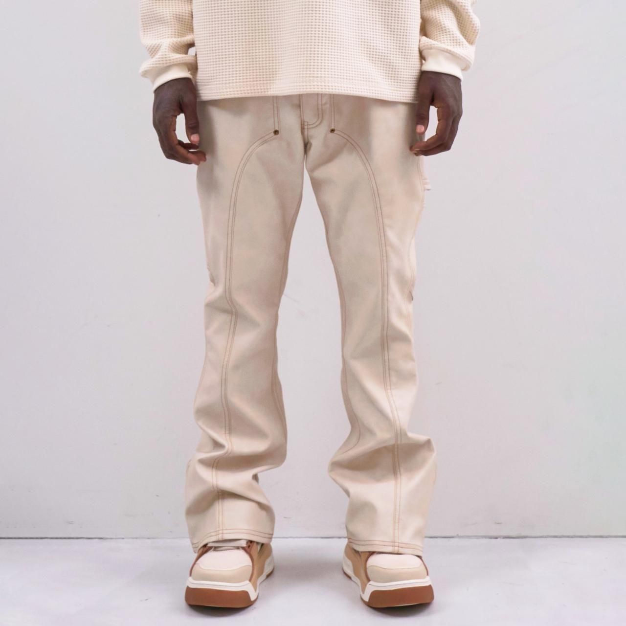 <img class='new_mark_img1' src='https://img.shop-pro.jp/img/new/icons5.gif' style='border:none;display:inline;margin:0px;padding:0px;width:auto;' />MLVINCE () |  FAUX LEATHER HOLSTER PANTS CREAM