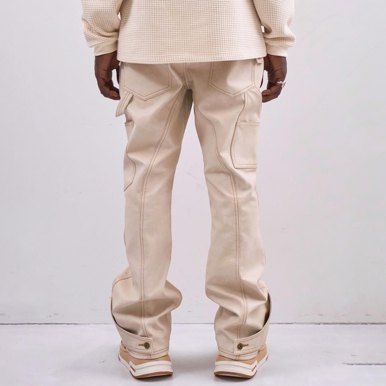 <img class='new_mark_img1' src='https://img.shop-pro.jp/img/new/icons5.gif' style='border:none;display:inline;margin:0px;padding:0px;width:auto;' />MLVINCE () |  FAUX LEATHER HOLSTER PANTS CREAM