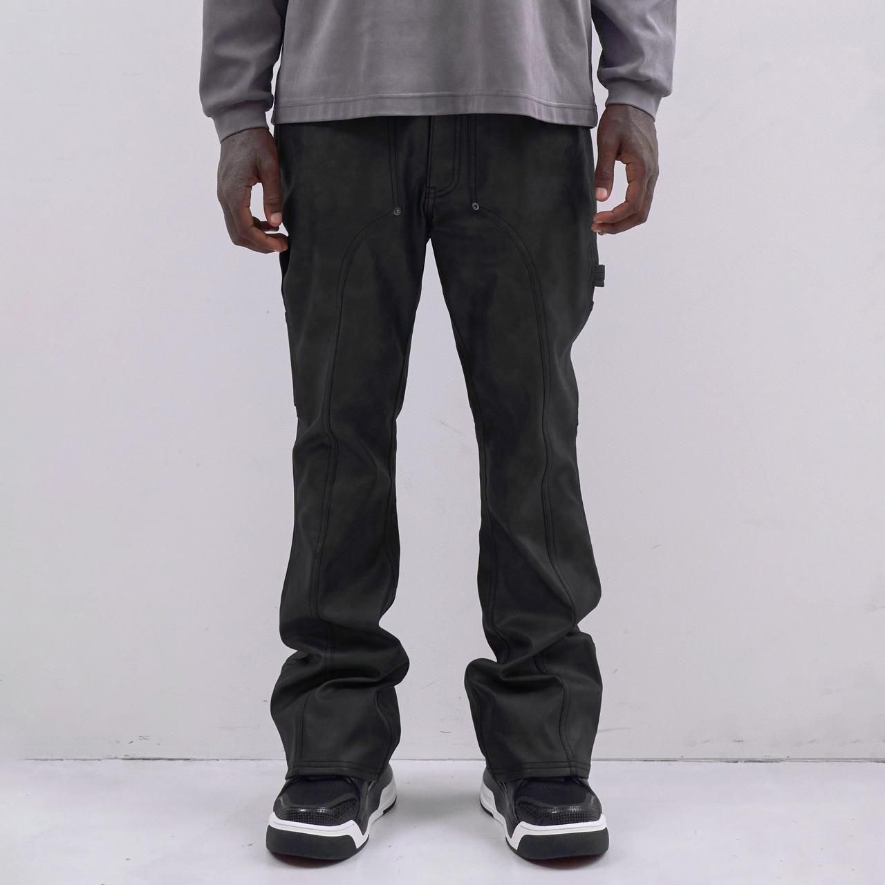 <img class='new_mark_img1' src='https://img.shop-pro.jp/img/new/icons5.gif' style='border:none;display:inline;margin:0px;padding:0px;width:auto;' />MLVINCE () |  FAUX LEATHER HOLSTER PANTS BLACK