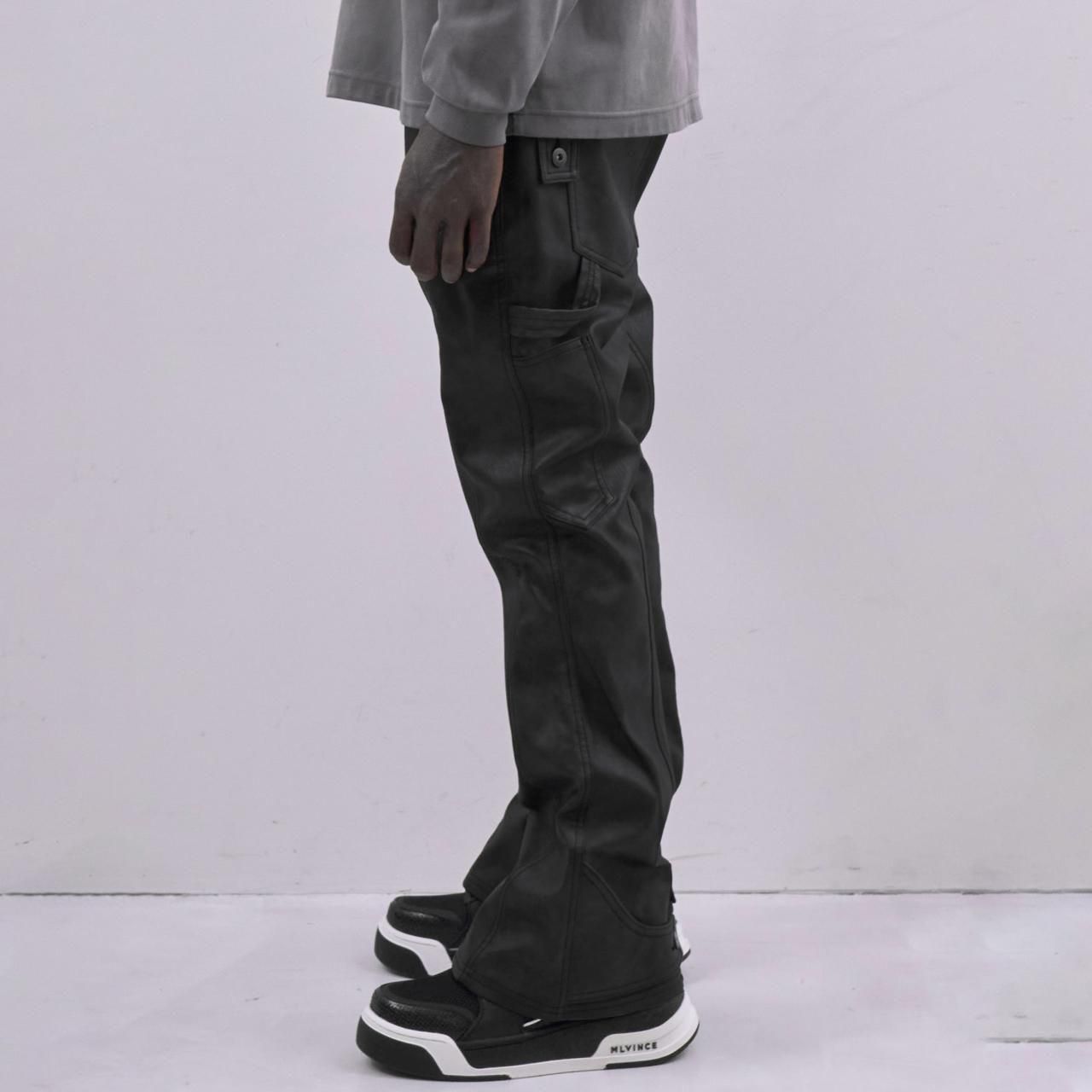 <img class='new_mark_img1' src='https://img.shop-pro.jp/img/new/icons5.gif' style='border:none;display:inline;margin:0px;padding:0px;width:auto;' />MLVINCE () |  FAUX LEATHER HOLSTER PANTS BLACK