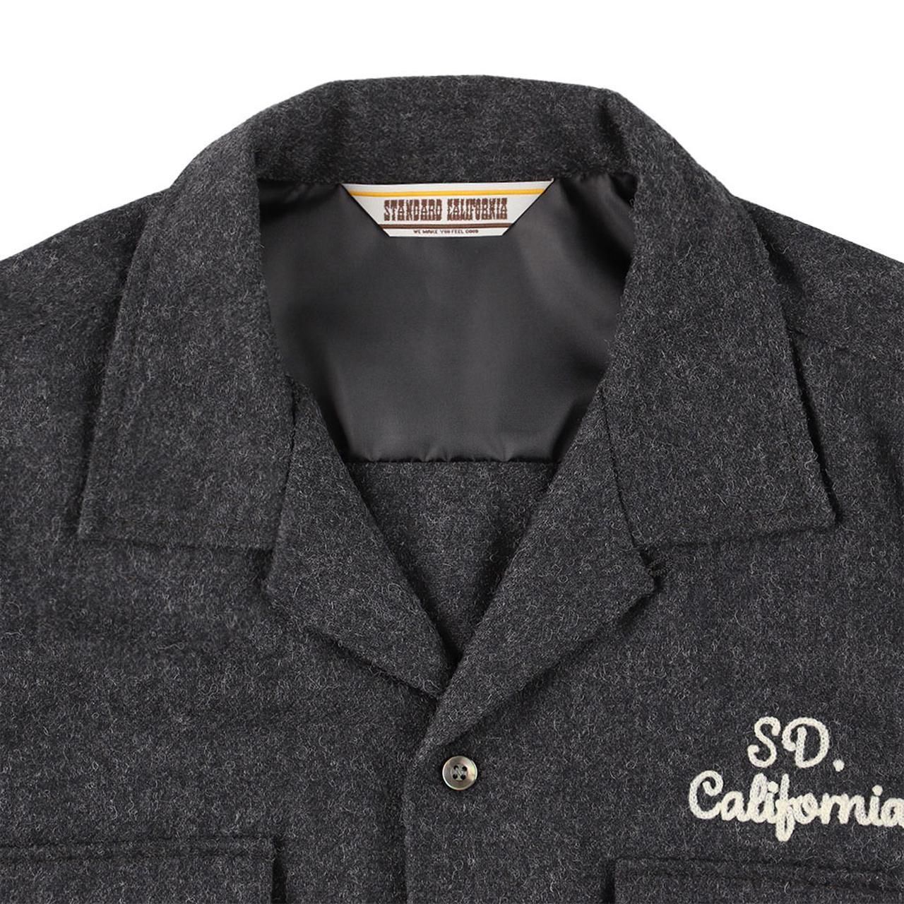 <img class='new_mark_img1' src='https://img.shop-pro.jp/img/new/icons5.gif' style='border:none;display:inline;margin:0px;padding:0px;width:auto;' />STANDARD CALIFORNIA ( ե˥)SD Wool Shirt Charcoal
