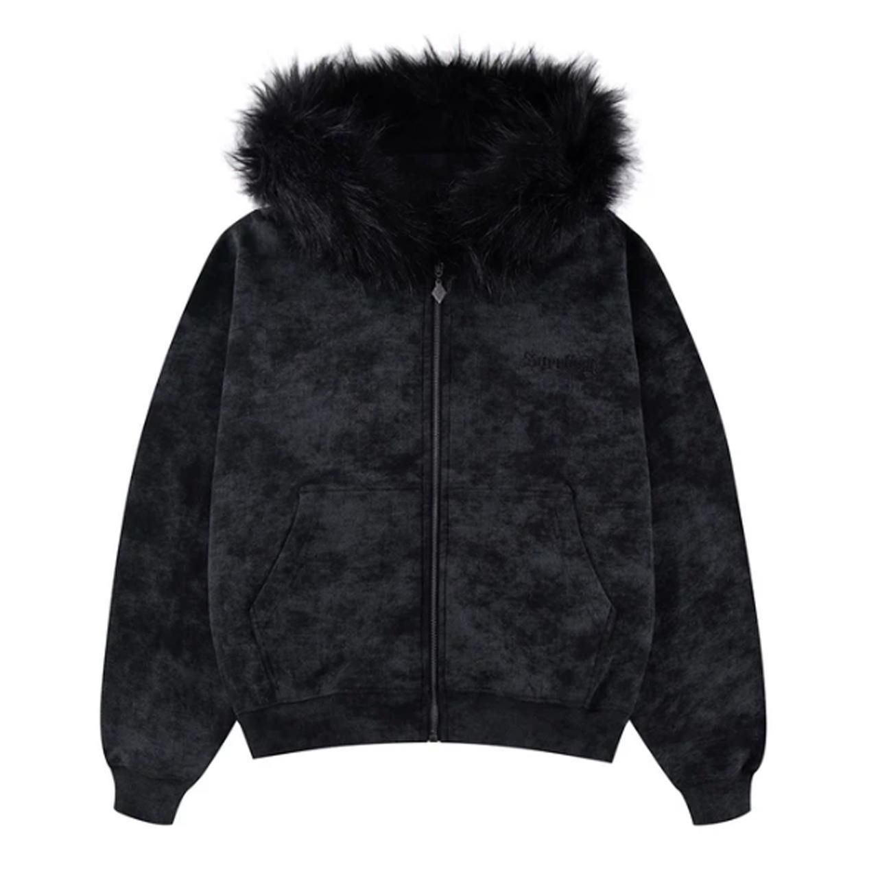 <img class='new_mark_img1' src='https://img.shop-pro.jp/img/new/icons5.gif' style='border:none;display:inline;margin:0px;padding:0px;width:auto;' />SUPPLIER (ץ饤䡼)Faux Fur Cross Zip Hoodie Black