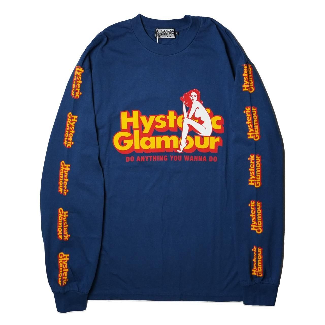 HYSTERIC GLAMOUR 長袖Tシャツ Mサイズ ネイビー HYSTERIC GLAMOUR (ヒステリックグラマー)｜DO ANYTHING Tシャツ