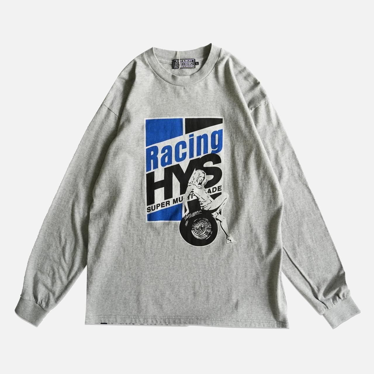 HYSTERIC GLAMOUR (ヒステリックグラマー)｜RACING HYS Tシャツ グレー