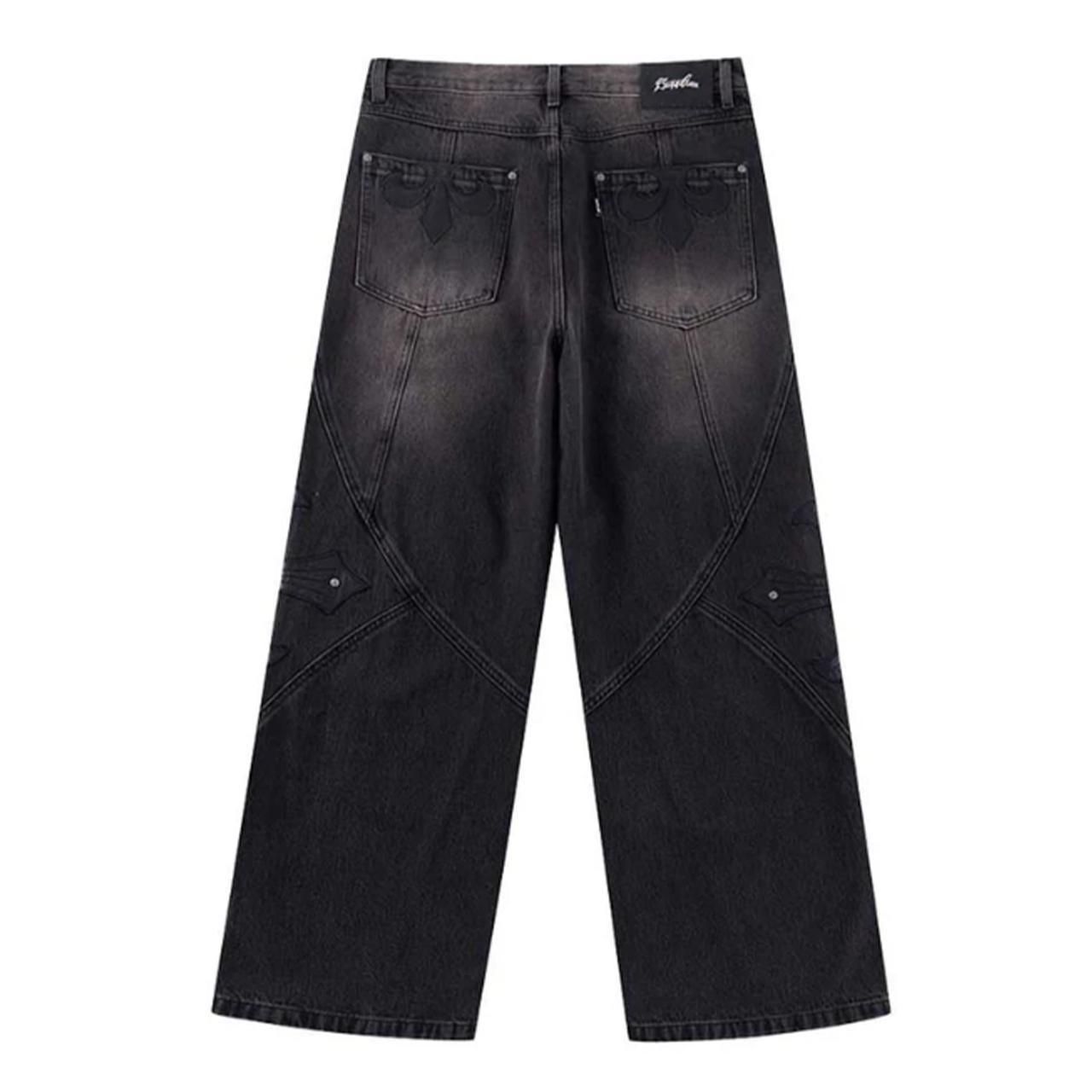 <img class='new_mark_img1' src='https://img.shop-pro.jp/img/new/icons5.gif' style='border:none;display:inline;margin:0px;padding:0px;width:auto;' />SUPPLIER (ץ饤䡼)Cross Leather Patch Baggy Denim Pants Black