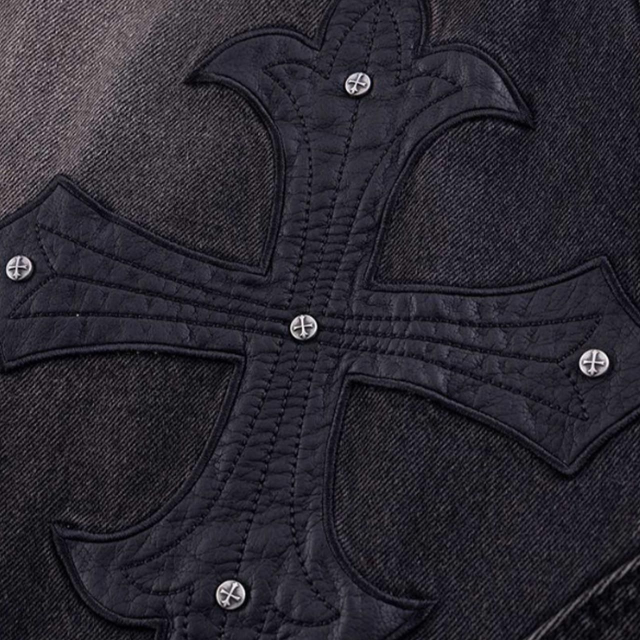 SUPPLIER (サプライヤー)｜クロスレザーパッチバギーデニムパンツ