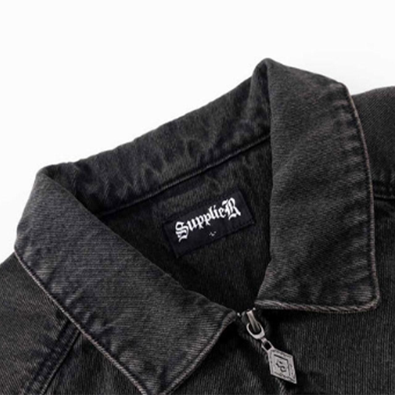 SUPPLIER (サプライヤー)｜Cross Leather Patch Denim Jacket Black