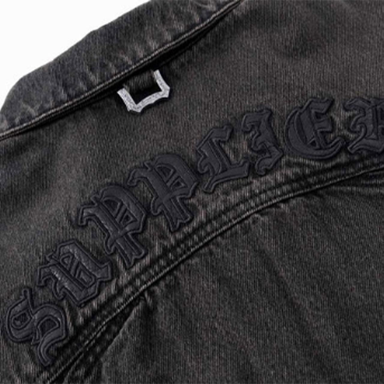 SUPPLIER (サプライヤー)｜Cross Leather Patch Denim Jacket Black
