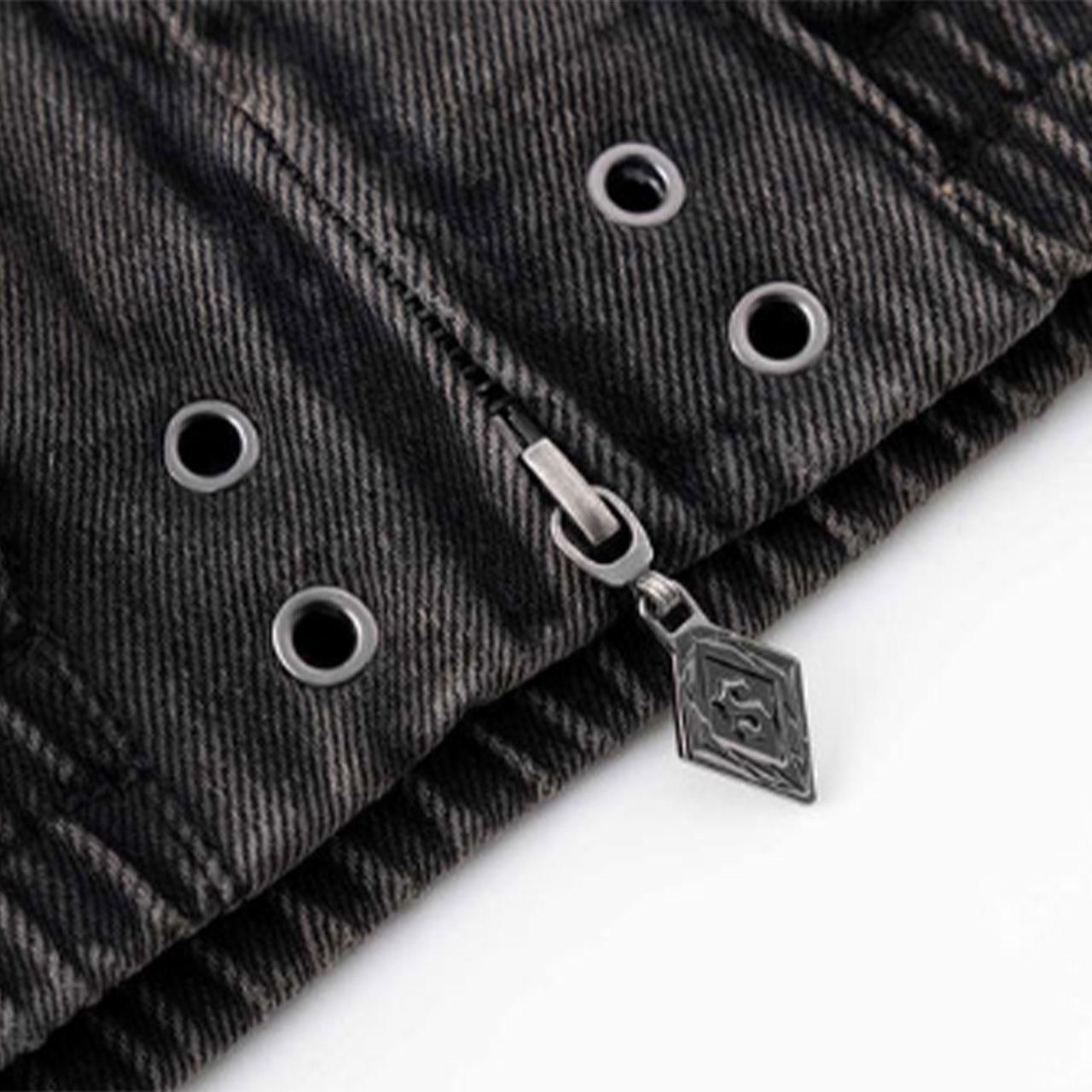 <img class='new_mark_img1' src='https://img.shop-pro.jp/img/new/icons5.gif' style='border:none;display:inline;margin:0px;padding:0px;width:auto;' />SUPPLIER (ץ饤䡼)Cross Leather Patch Denim Jacket Black