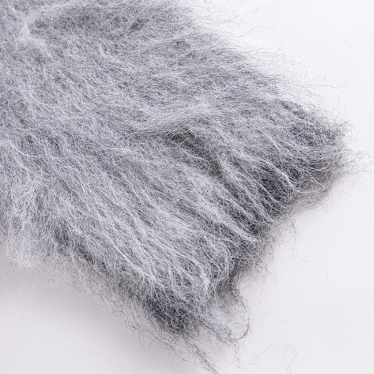 <img class='new_mark_img1' src='https://img.shop-pro.jp/img/new/icons5.gif' style='border:none;display:inline;margin:0px;padding:0px;width:auto;' />SUPPLIER (ץ饤䡼)Tribal Cross Pierced Shaggy Knit Gray