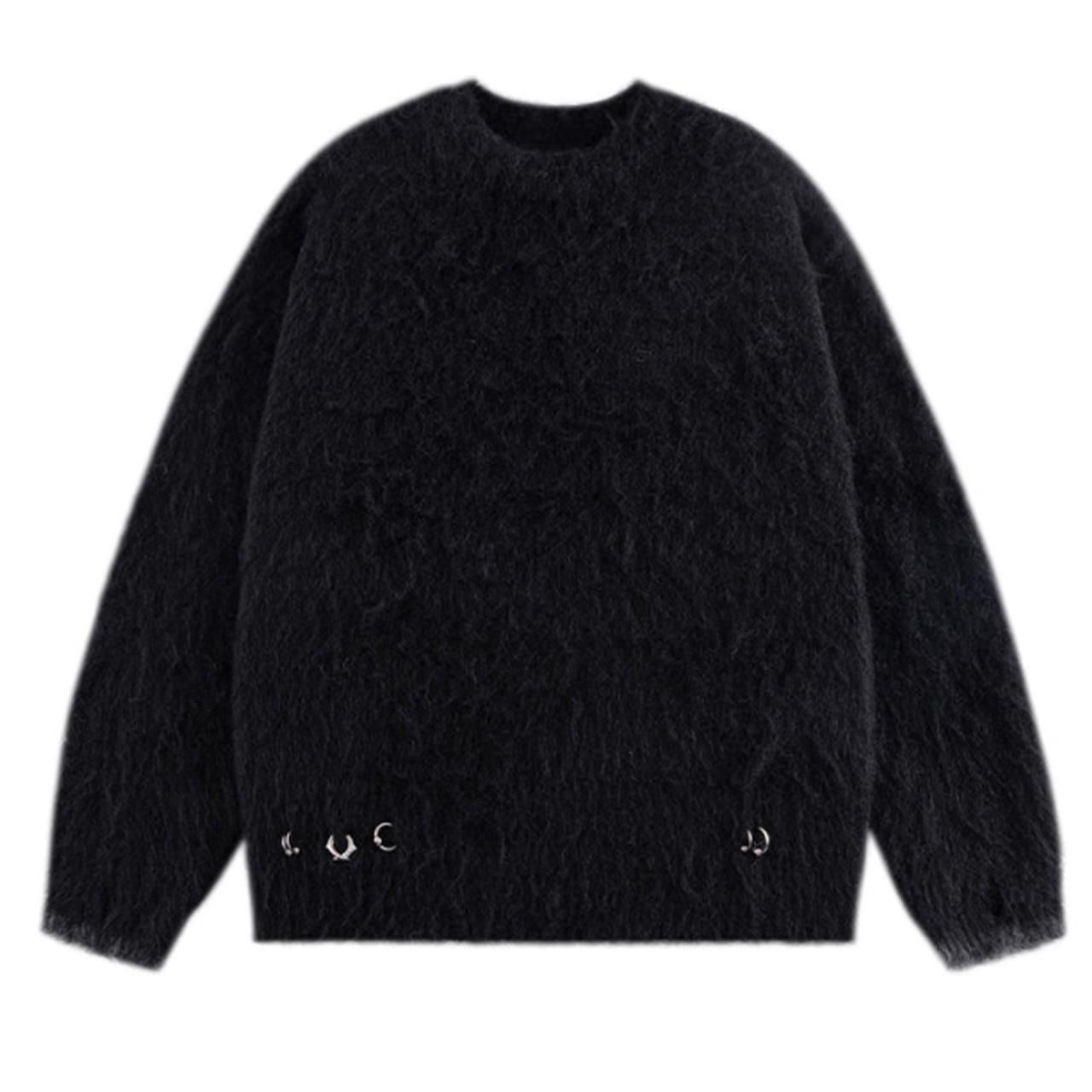 <img class='new_mark_img1' src='https://img.shop-pro.jp/img/new/icons5.gif' style='border:none;display:inline;margin:0px;padding:0px;width:auto;' />SUPPLIER (ץ饤䡼)Tribal Cross Pierced Shaggy Knit Black