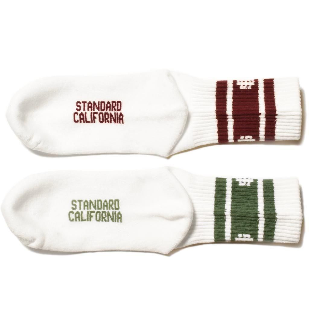 <img class='new_mark_img1' src='https://img.shop-pro.jp/img/new/icons5.gif' style='border:none;display:inline;margin:0px;padding:0px;width:auto;' />STANDARD CALIFORNIA ( ե˥)SD Sports Socks 2P OliveBurgundy