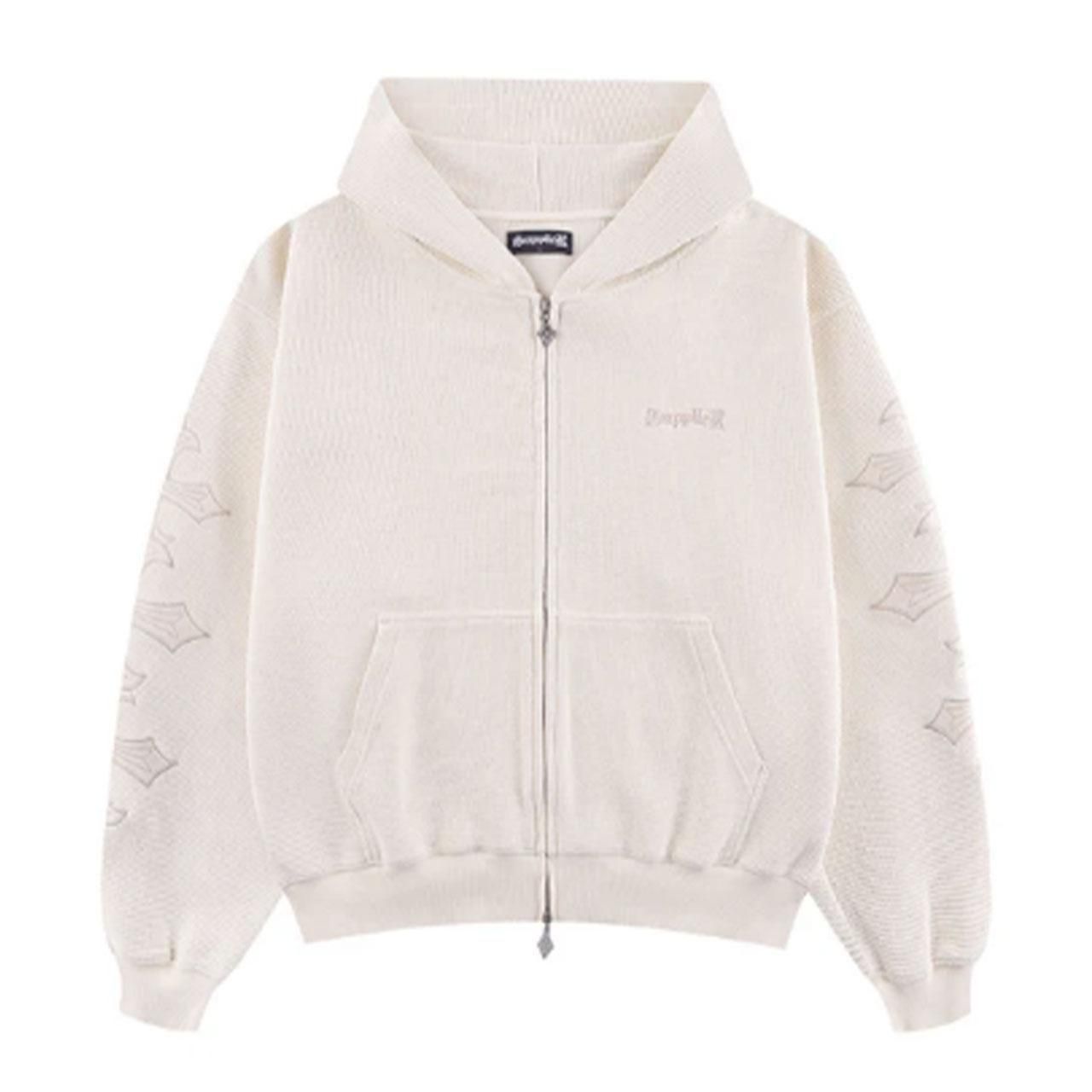 <img class='new_mark_img1' src='https://img.shop-pro.jp/img/new/icons5.gif' style='border:none;display:inline;margin:0px;padding:0px;width:auto;' />SUPPLIER (ץ饤䡼)Cross Leather Patch Thermal Zip Hoodie Beige